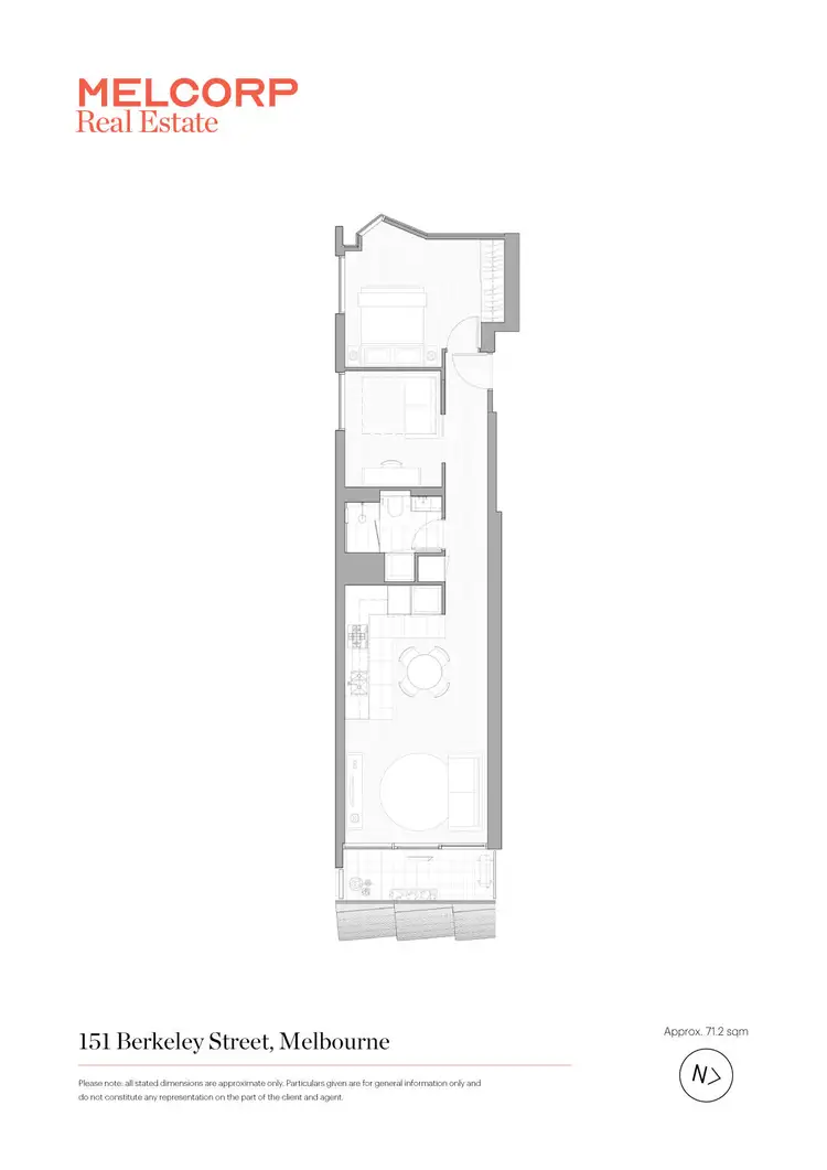 Floorplan of Homely apartment listing, 1808/151 Berkeley Street, Melbourne VIC 3000