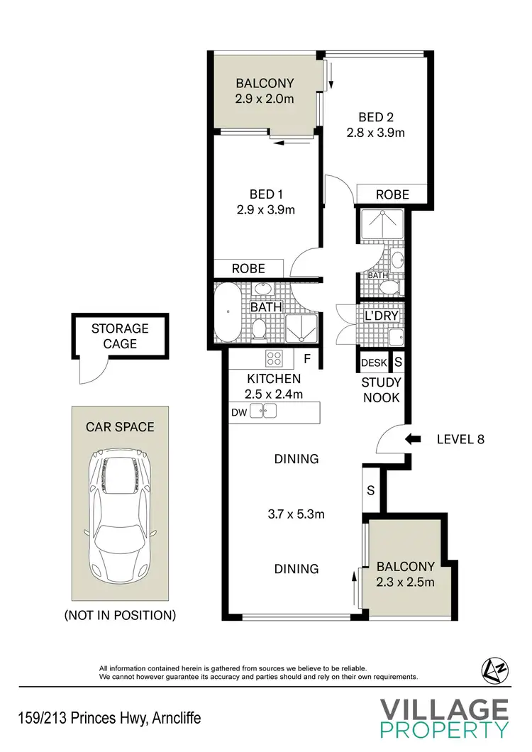 Floorplan of Homely apartment listing, 159/213 Princes Highway, Arncliffe NSW 2205