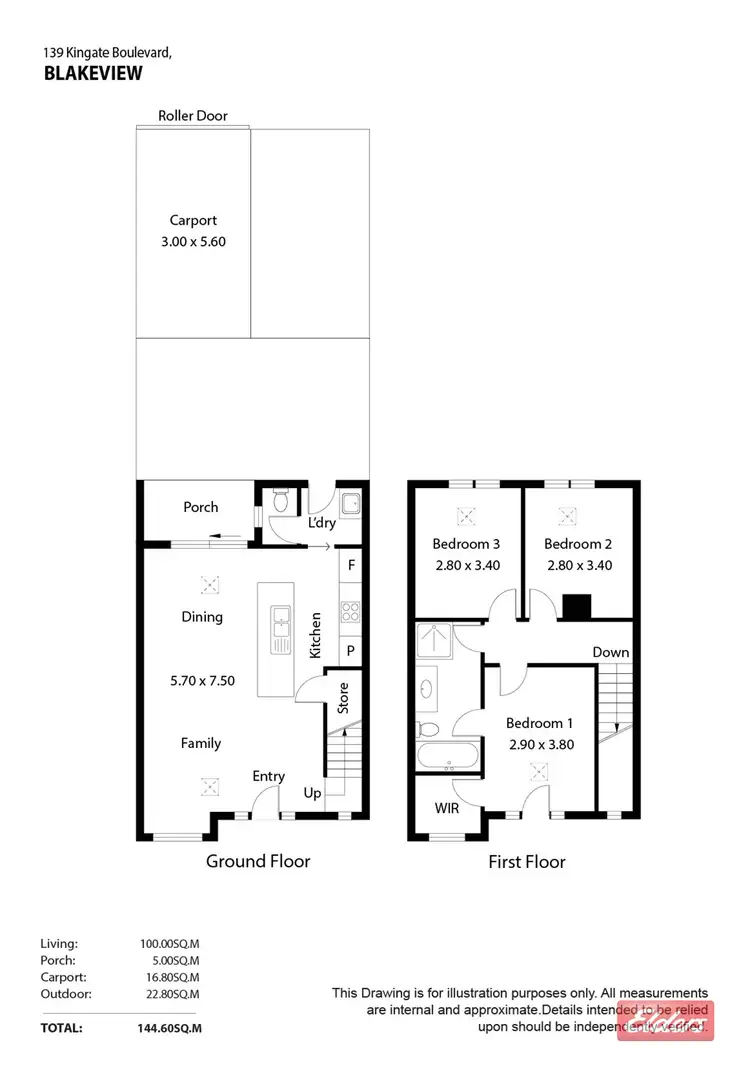 Floorplan of Homely townhouse listing, 139 Kingate Boulevard, Blakeview SA 5114
