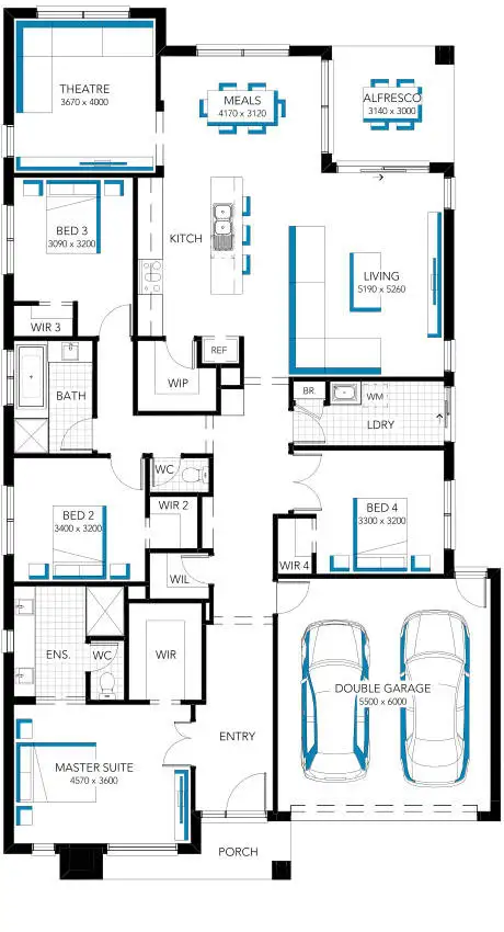 Floorplan of Homely house listing, 19 Aintree Boulevard, Aintree VIC 3336