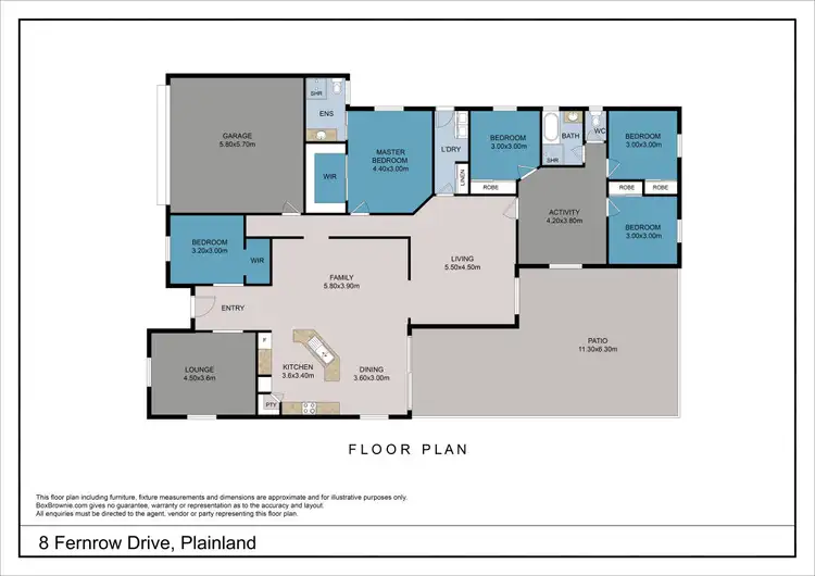 Floorplan of Homely rural property listing, 8 Fernrow Drive, Plainland QLD 4341