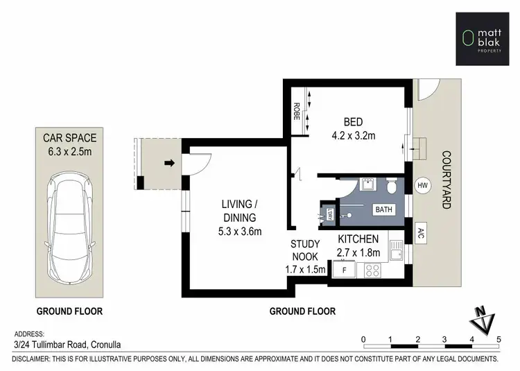 Floorplan of Homely unit listing, 3/24 Tullimbar Road, Cronulla NSW 2230