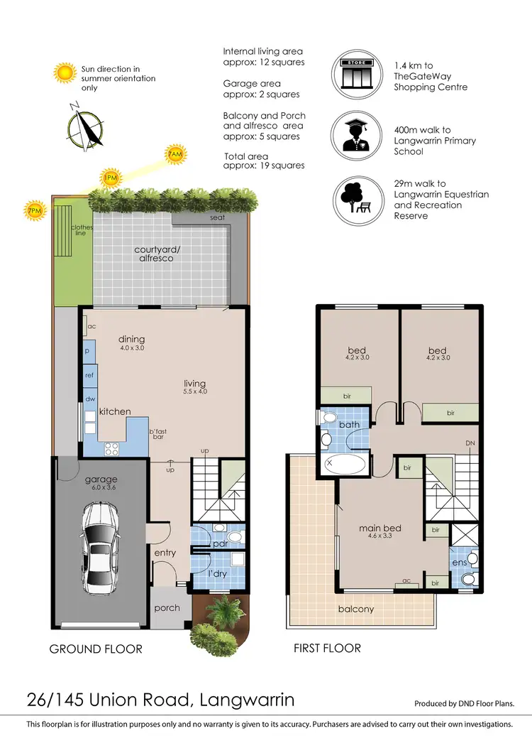Floorplan of Homely townhouse listing, 26/145 Union Road, Langwarrin VIC 3910