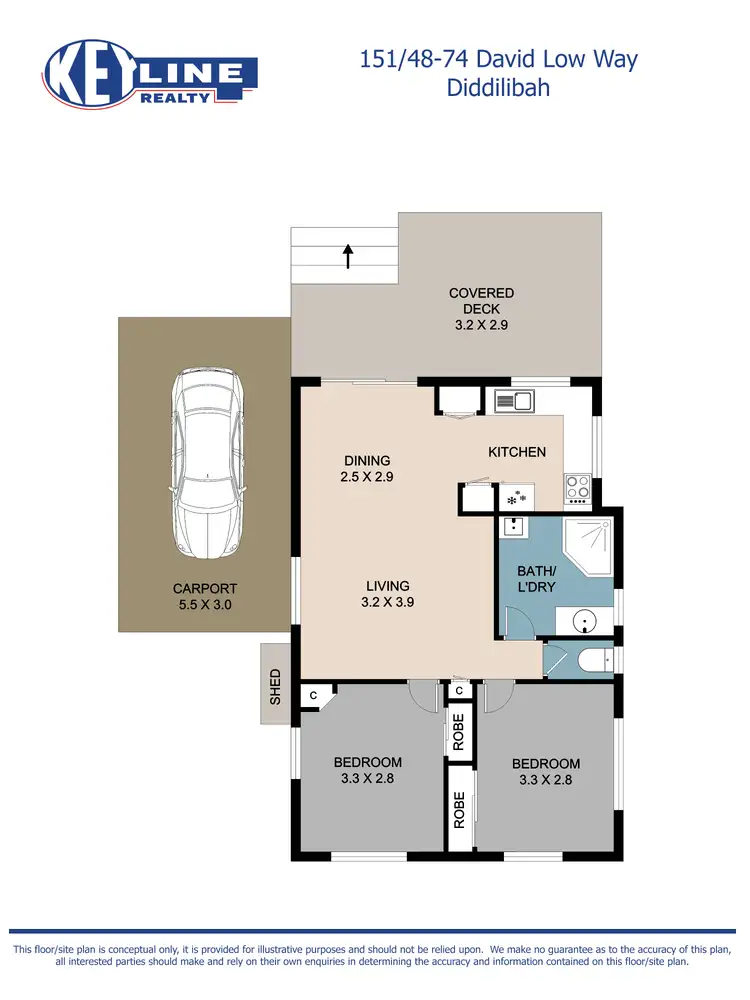 Floorplan of Homely unit listing, 151/48-74 David Low Way, Diddillibah QLD 4559
