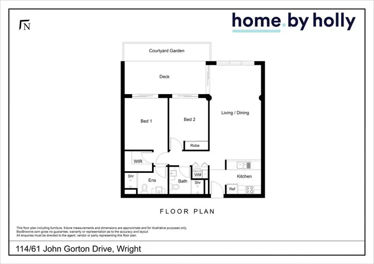 Floorplan of Homely unit listing, 114/61 John Gorton Drive, Wright ACT 2611