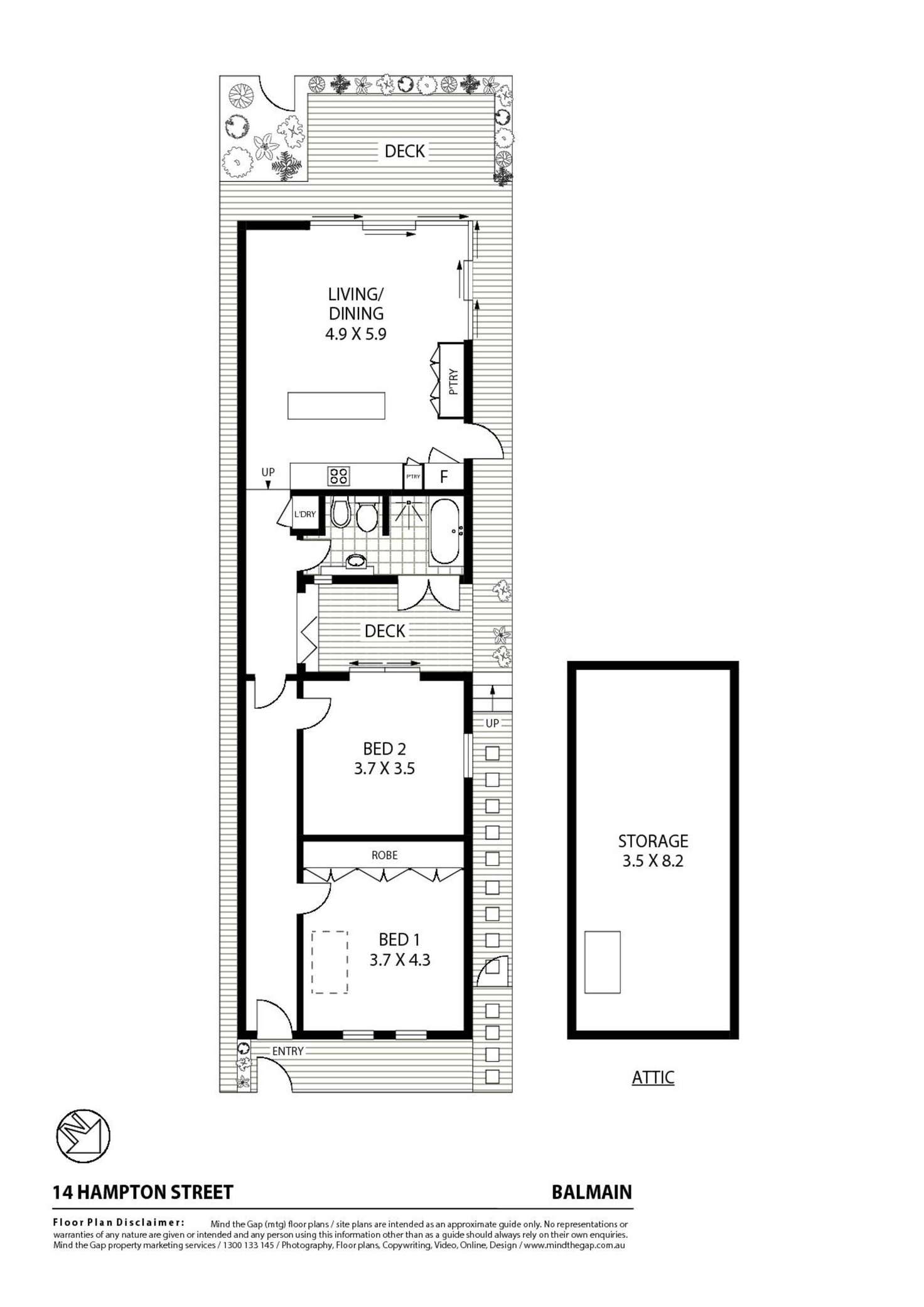 Floorplan of Homely house listing, 14 Hampton Street, Balmain NSW 2041