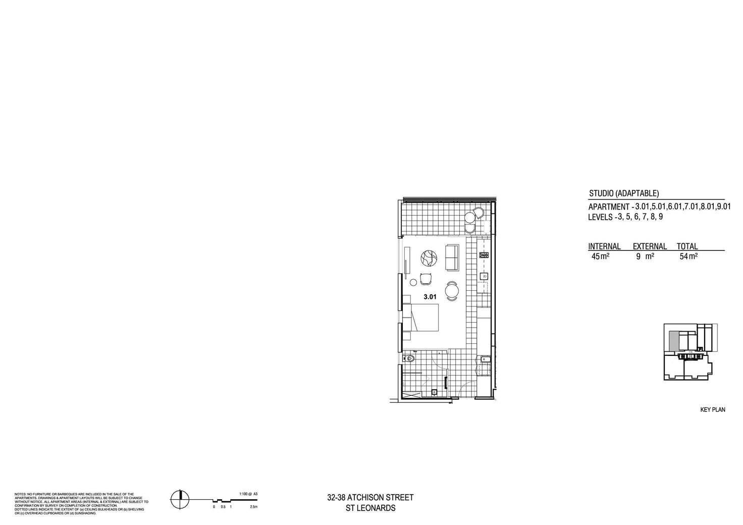 Floorplan of Homely studio listing, 701/38 Atchison Street, St Leonards NSW 2065