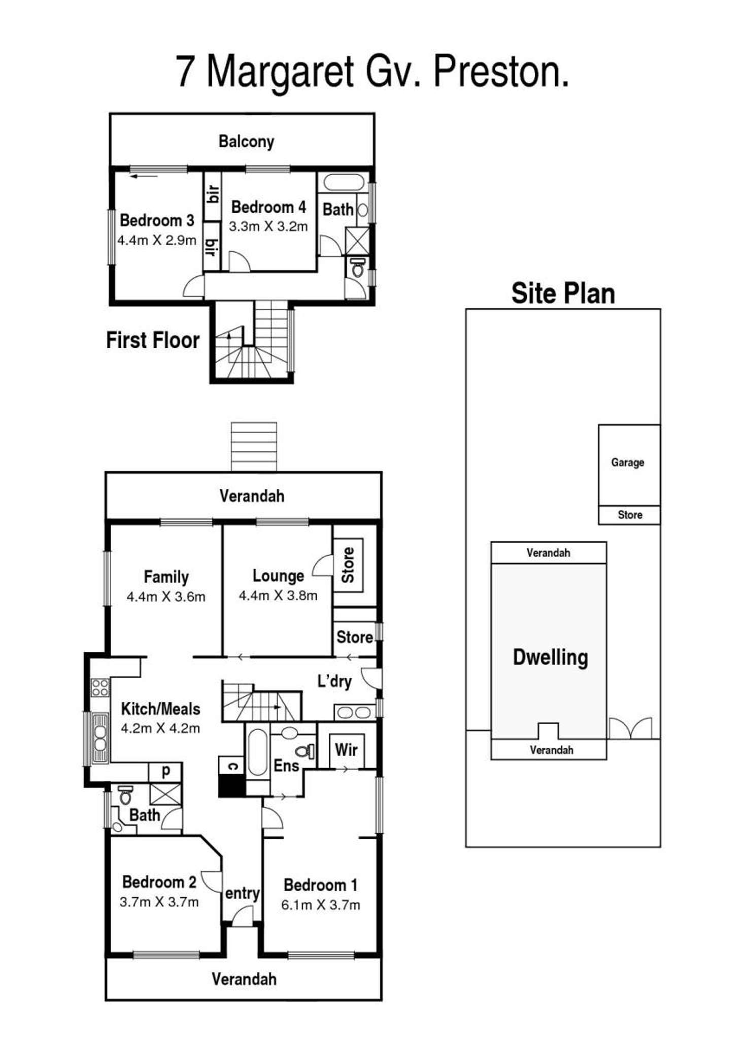 Floorplan of Homely house listing, 7 Margaret Grove, Preston VIC 3072