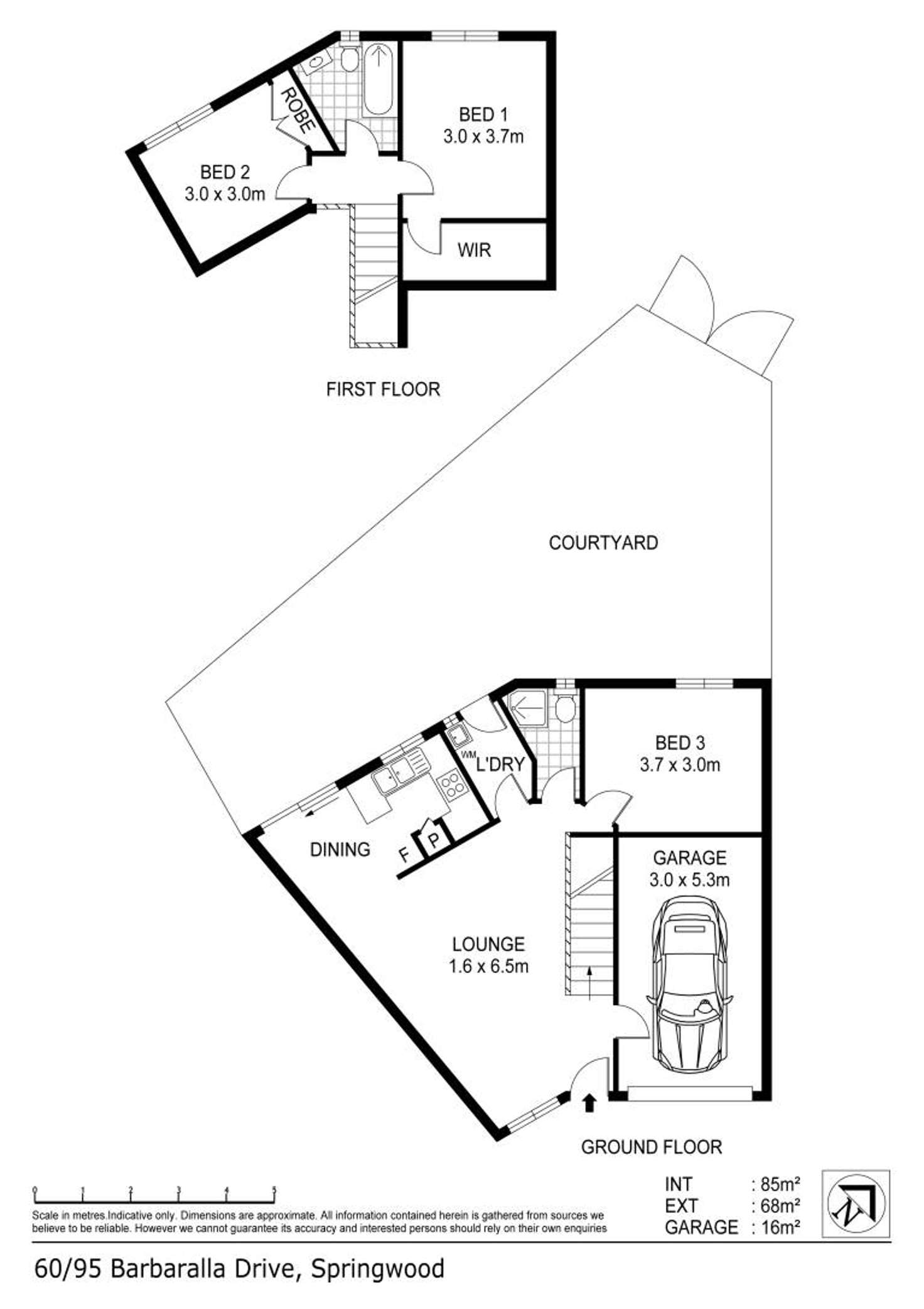 Floorplan of Homely townhouse listing, 60/93-97 Barbaralla Drive, Springwood QLD 4127