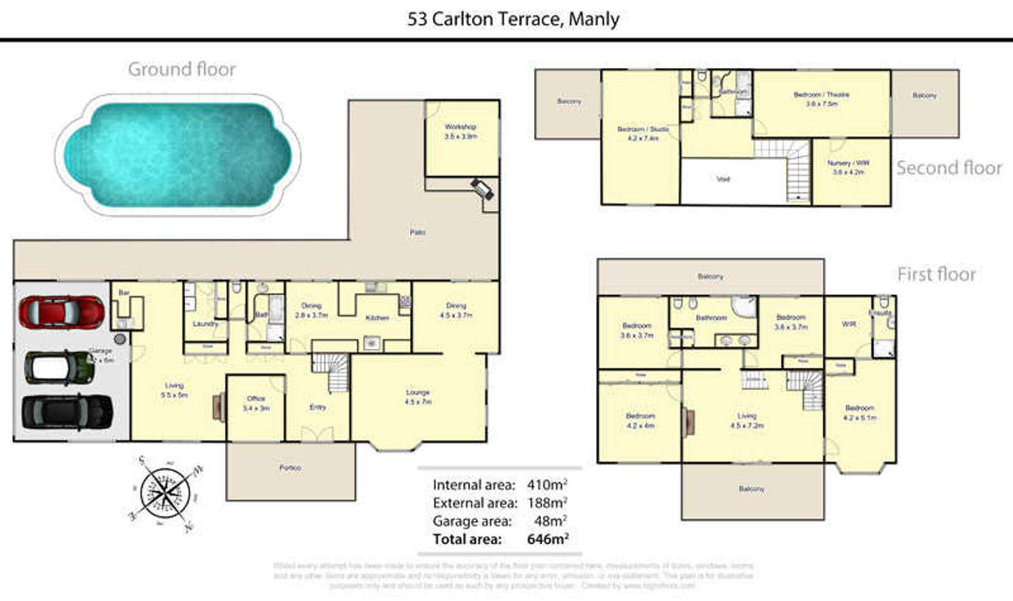 Floorplan of Homely house listing, 53 Carlton Terrace, Wynnum QLD 4178