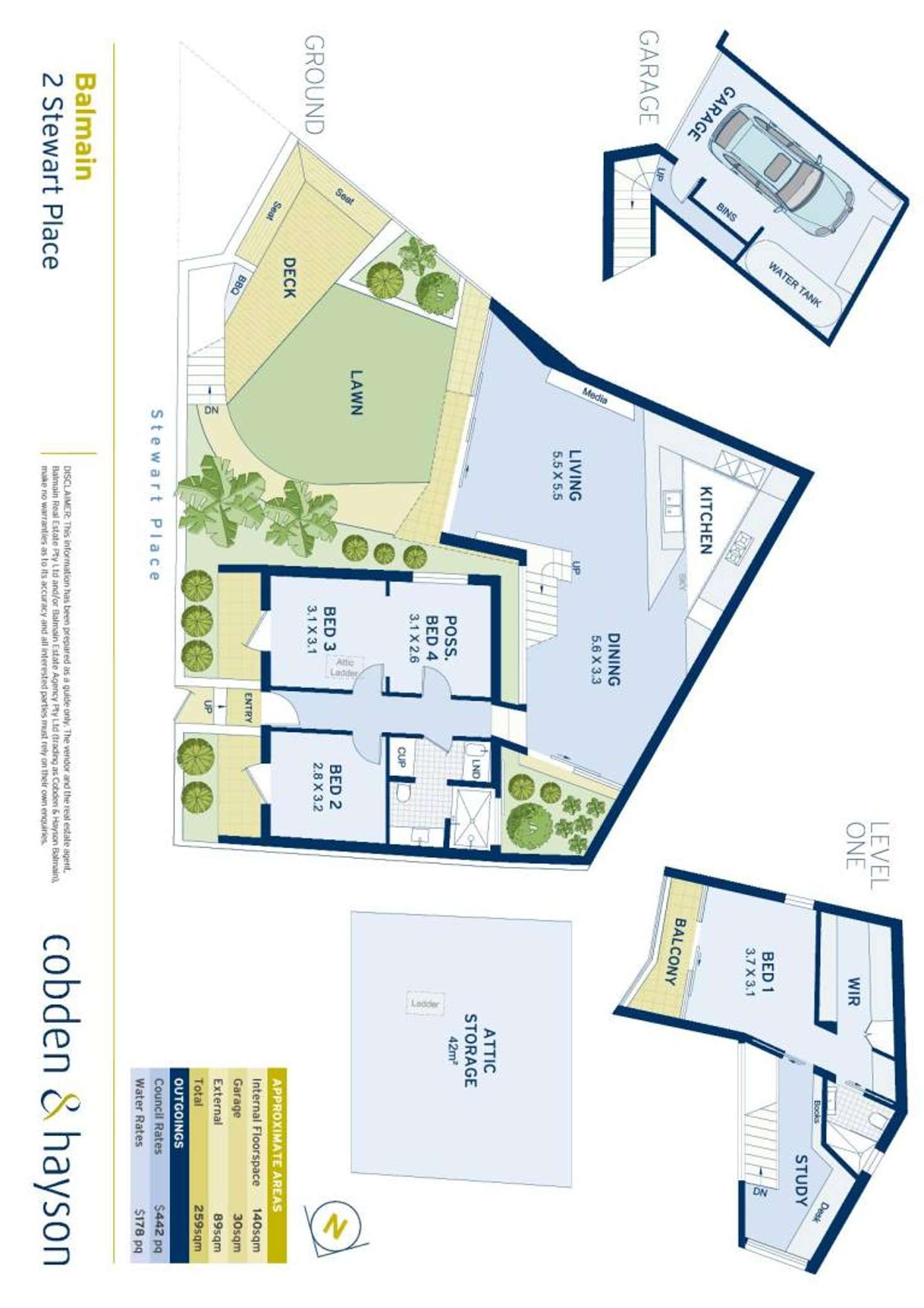 Floorplan of Homely house listing, 2 Stewart Place, Balmain NSW 2041