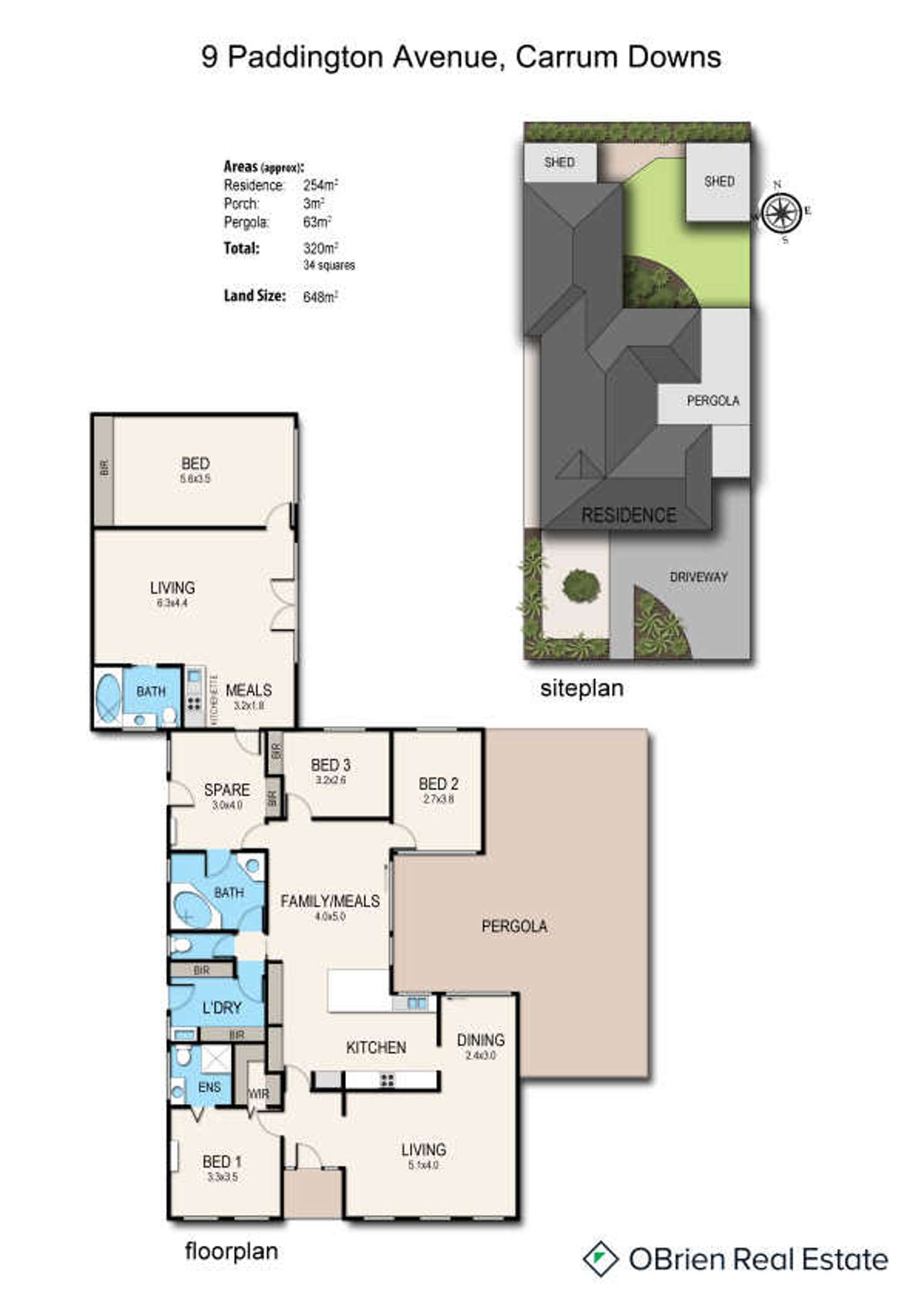 Floorplan of Homely house listing, 9 Paddington Avenue, Carrum Downs VIC 3201
