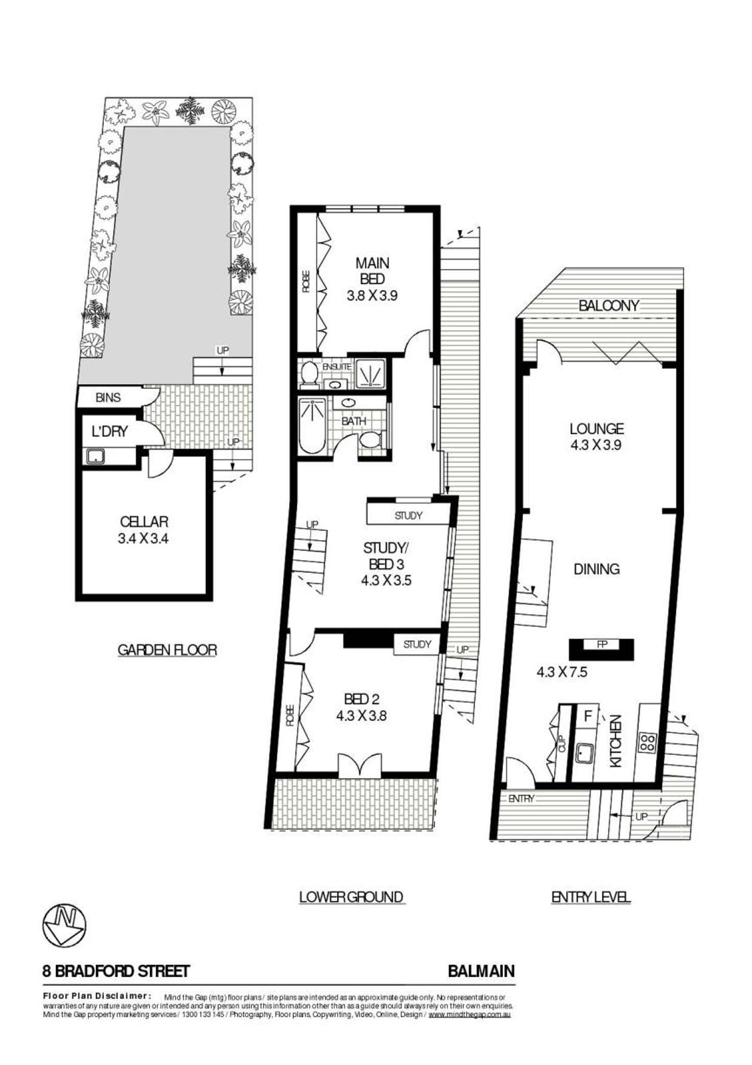 Floorplan of Homely house listing, 8 Bradford Street, Balmain NSW 2041