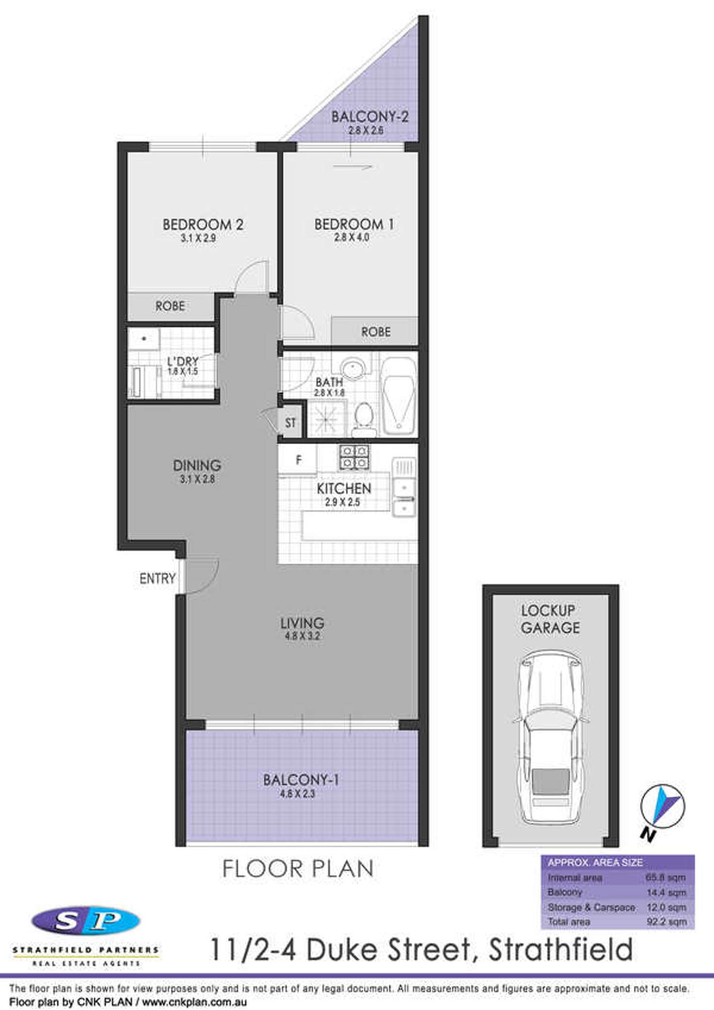 Floorplan of Homely apartment listing, 11/2-4 Duke Street, Strathfield NSW 2135