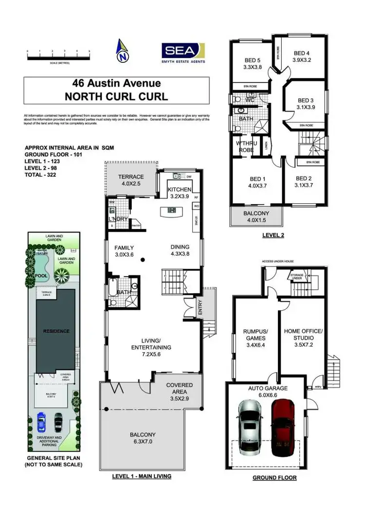 Floorplan of Homely house listing, 46 Austin Avenue, North Curl Curl NSW 2099