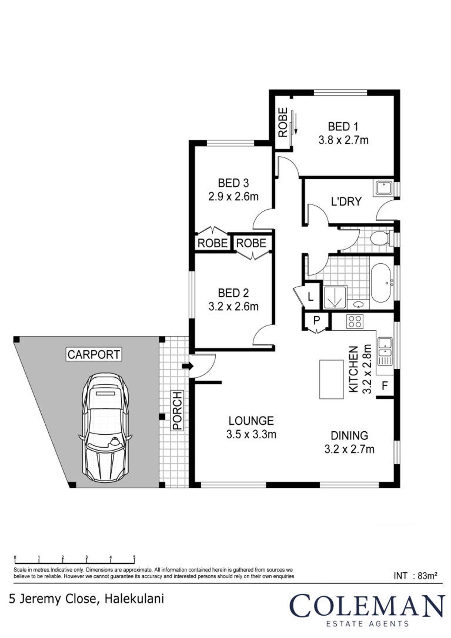 Floorplan of Homely house listing, 5 Jeremy Close, Halekulani NSW 2262