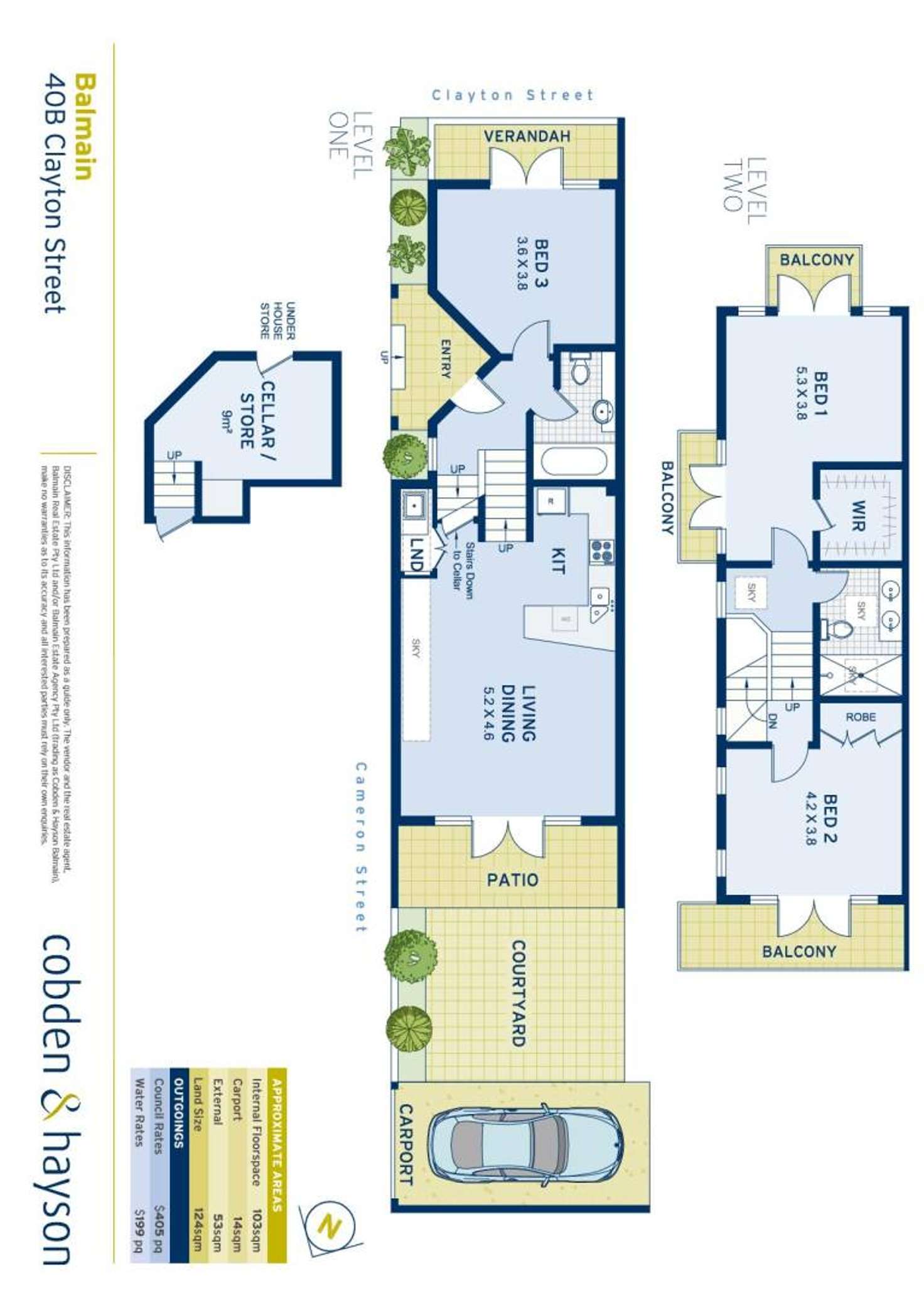 Floorplan of Homely house listing, 40B Clayton Street, Balmain NSW 2041