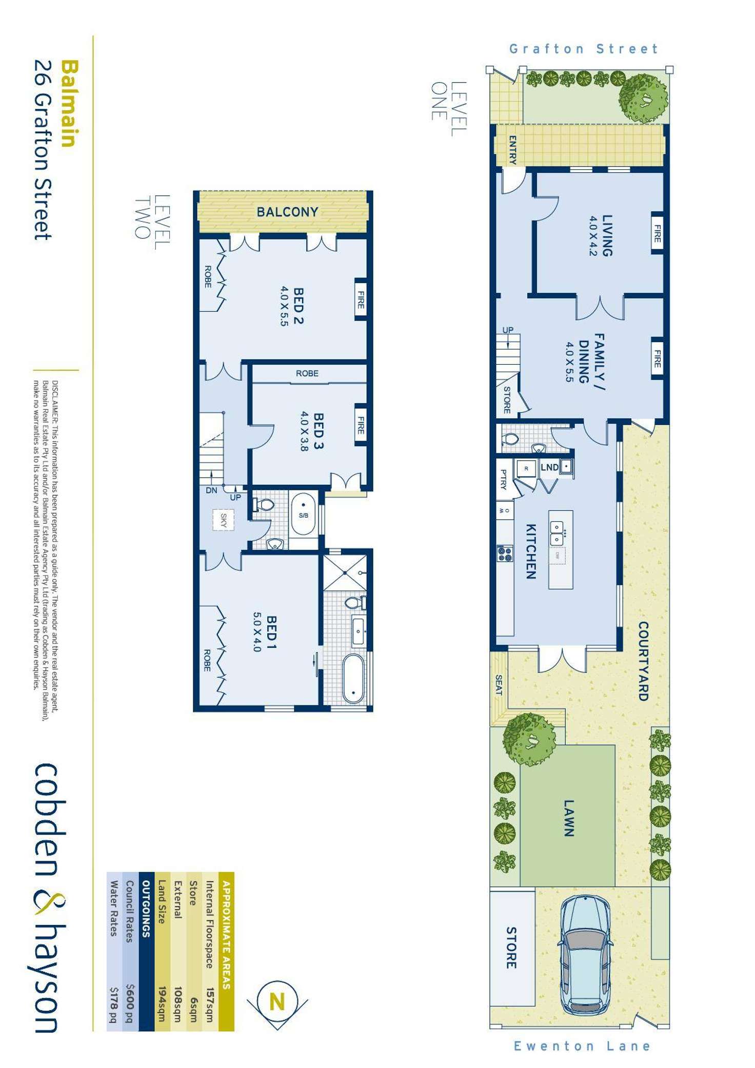 Floorplan of Homely house listing, 26 Grafton Street, Balmain NSW 2041