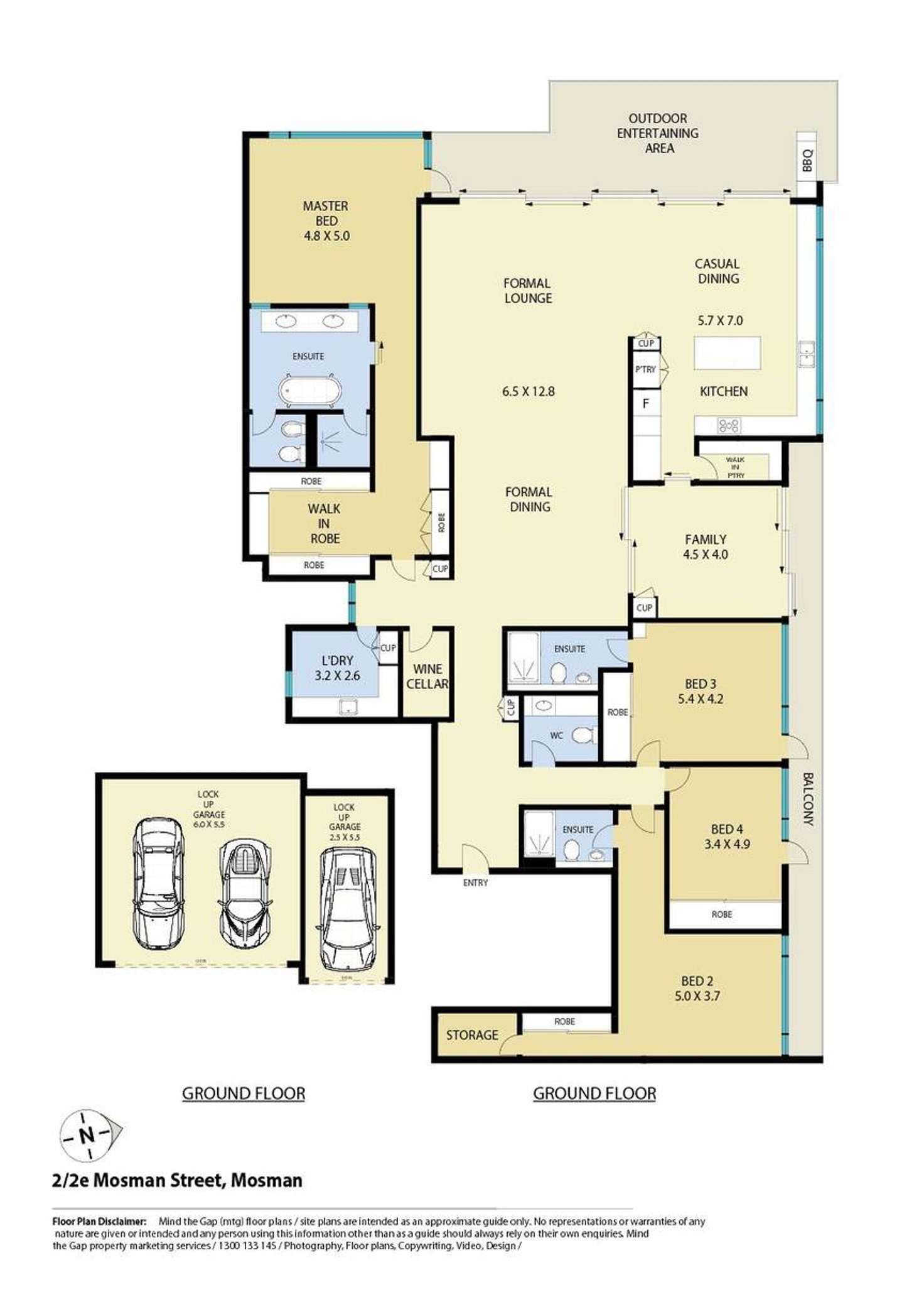 Floorplan of Homely apartment listing, 2/2E Mosman Street, Mosman NSW 2088