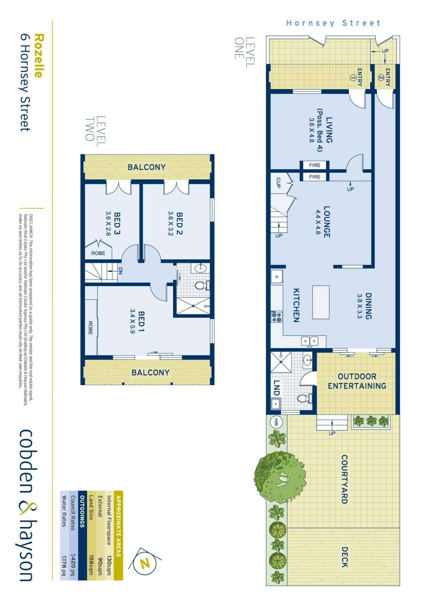 Floorplan of Homely house listing, 6 Hornsey Street, Rozelle NSW 2039