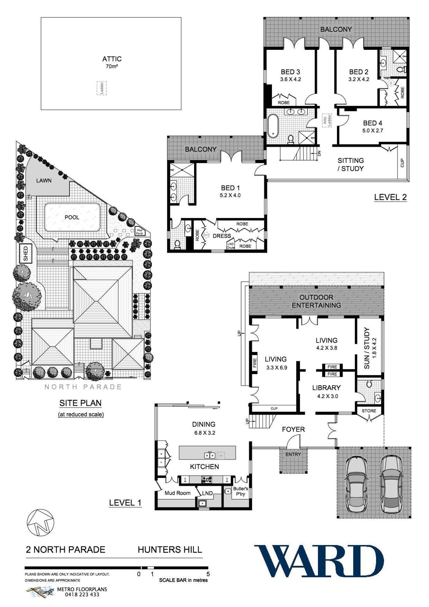 Floorplan of Homely house listing, 2 North Parade, Hunters Hill NSW 2110