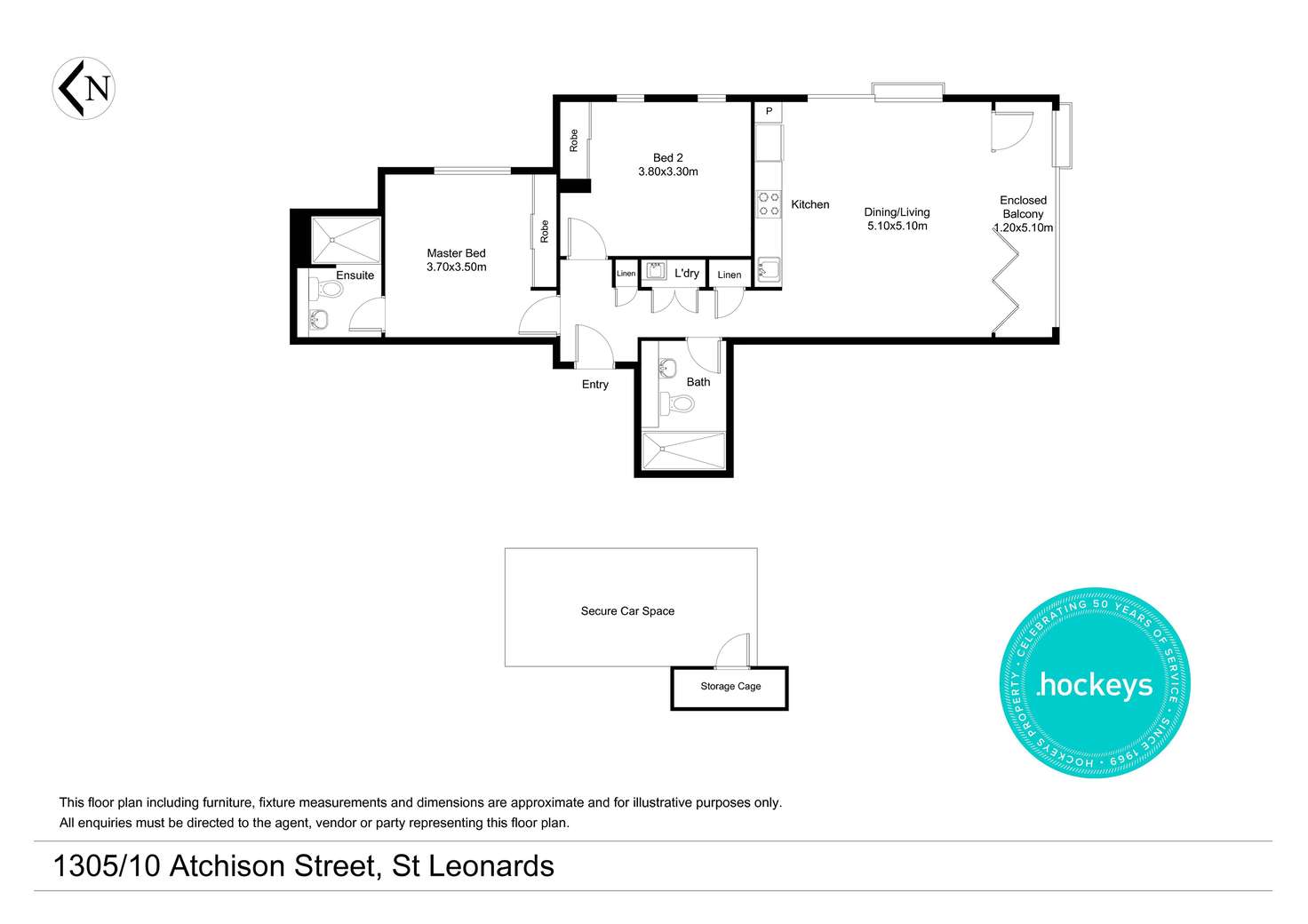 Floorplan of Homely apartment listing, Level 8/6 Atchison Street, St Leonards NSW 2065