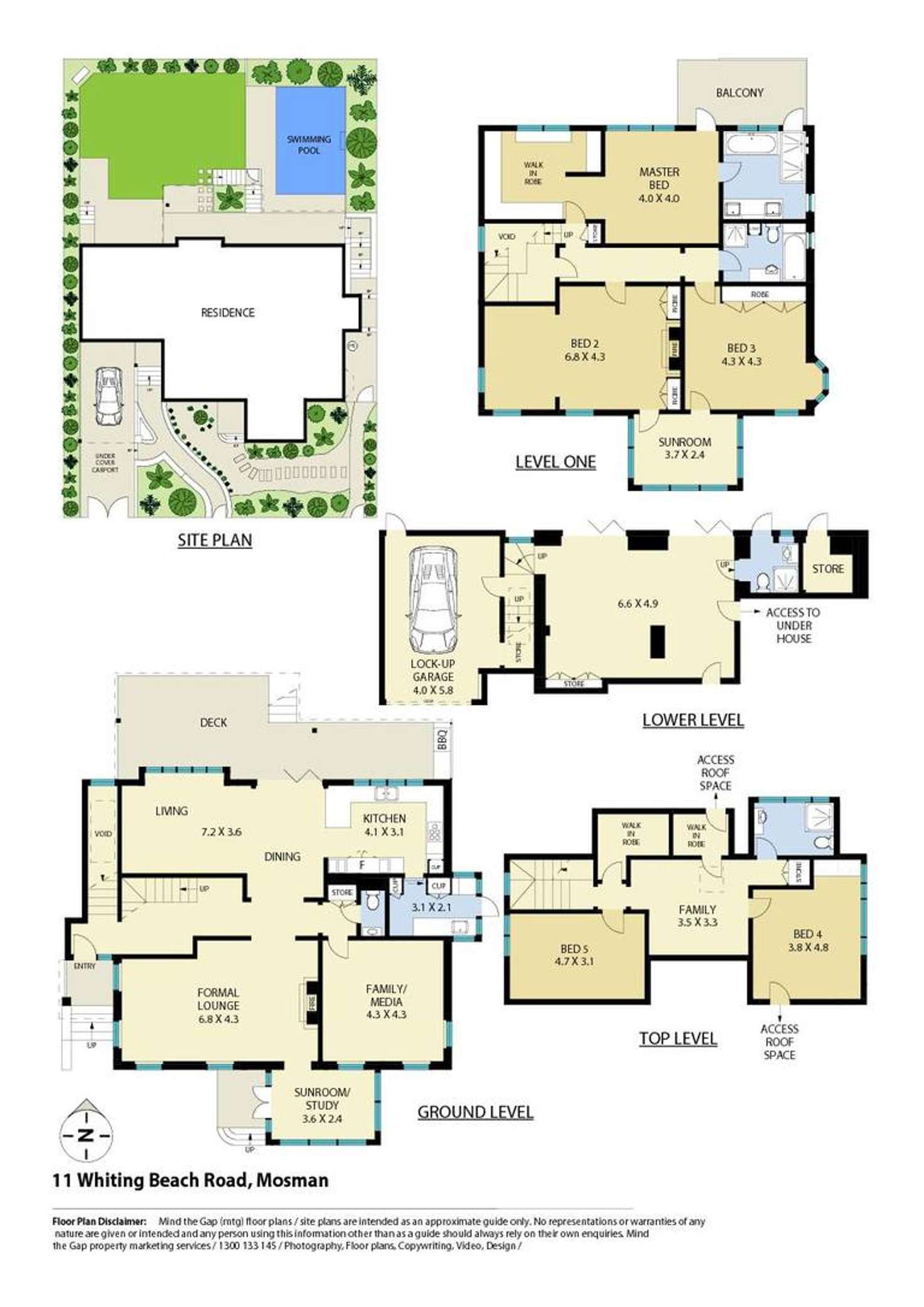 Floorplan of Homely house listing, 11 Whiting Beach Road, Mosman NSW 2088