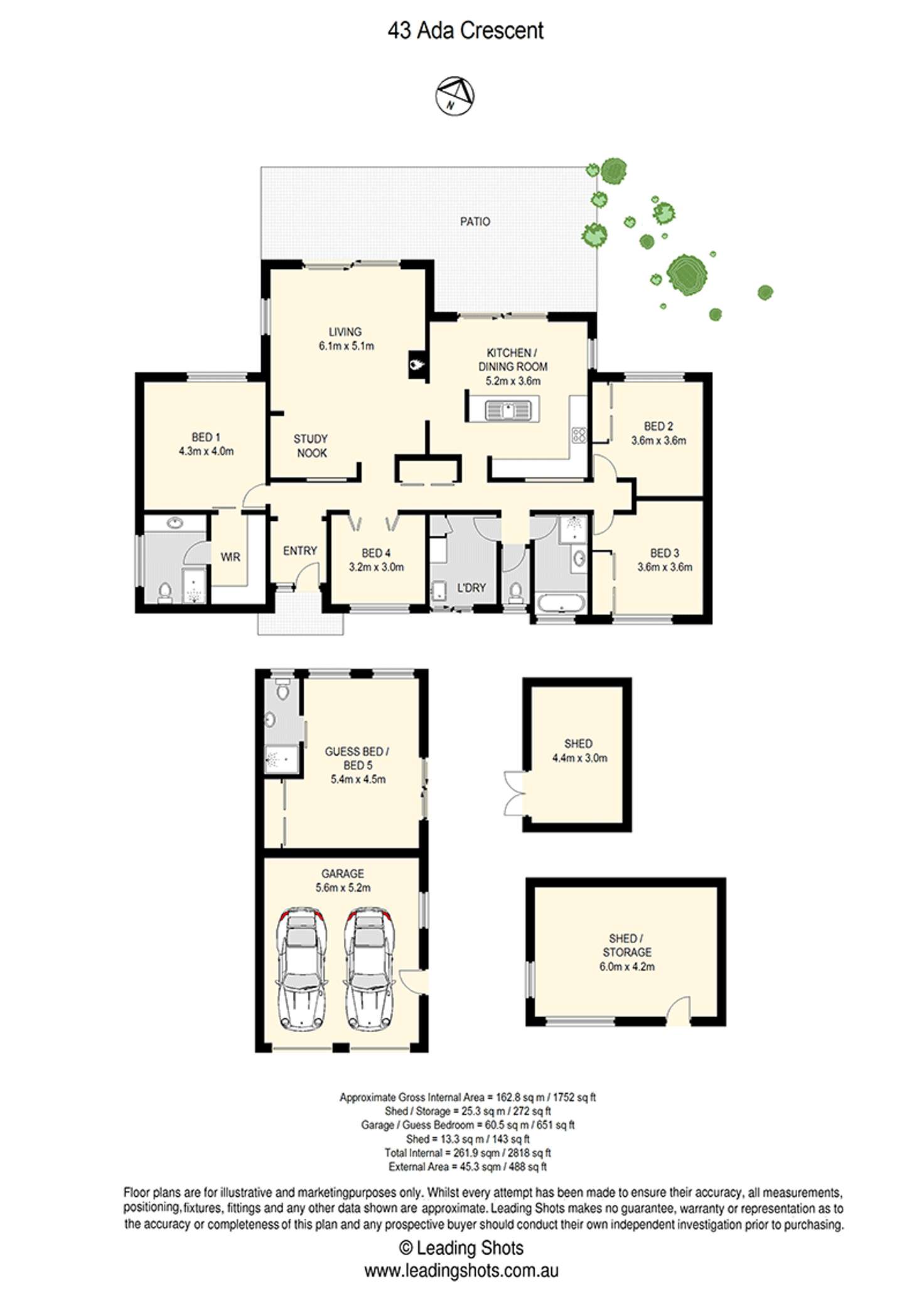 Floorplan of Homely acreageSemiRural listing, 43-45 Ada Crescent, Upper Caboolture QLD 4510