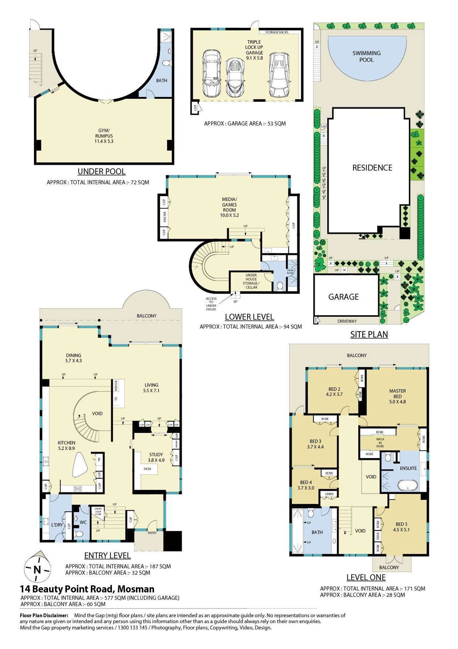 Floorplan of Homely house listing, 14 Beauty Point Road, Mosman NSW 2088