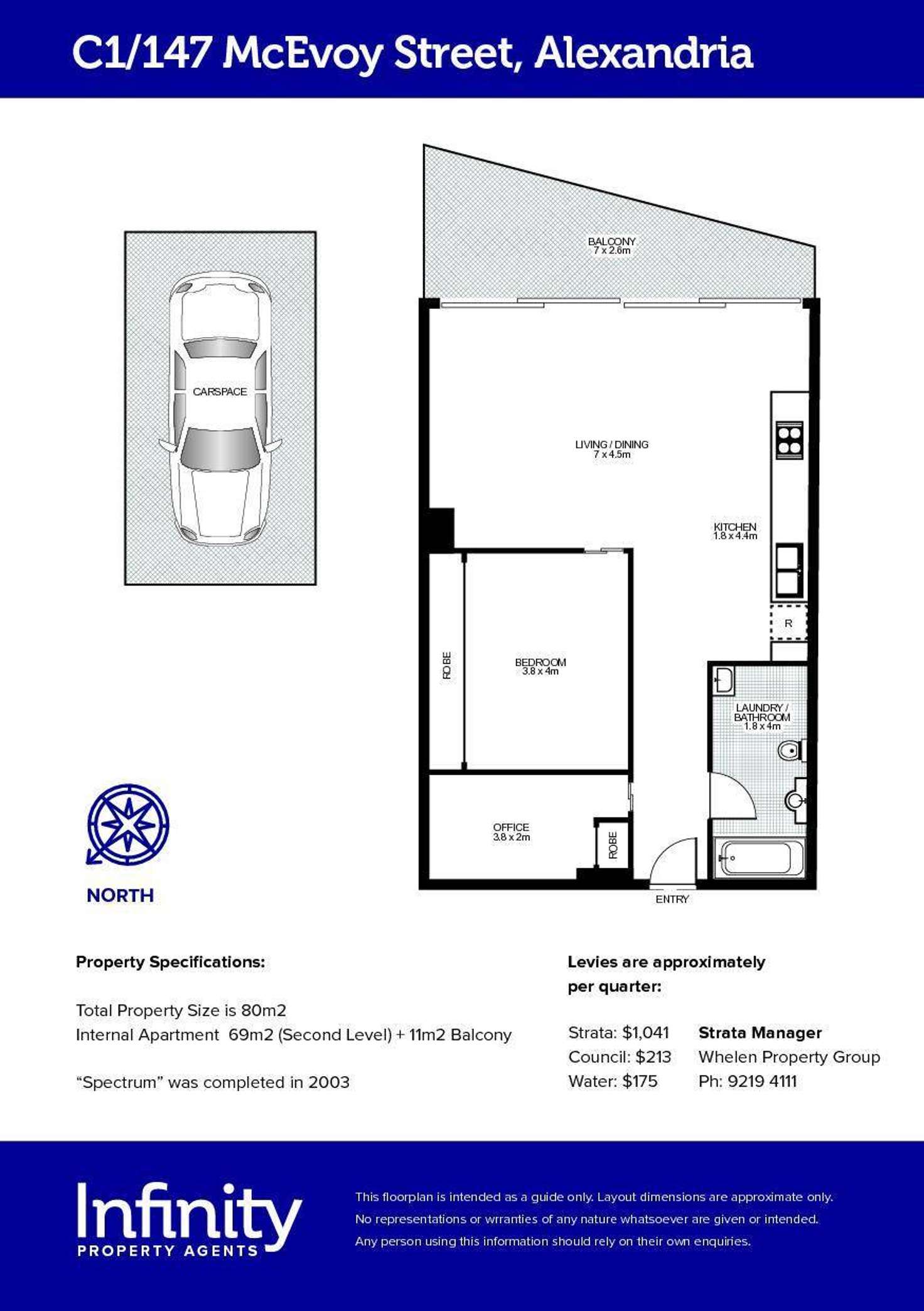 Floorplan of Homely apartment listing, C01/147 McEvoy Street, Alexandria NSW 2015