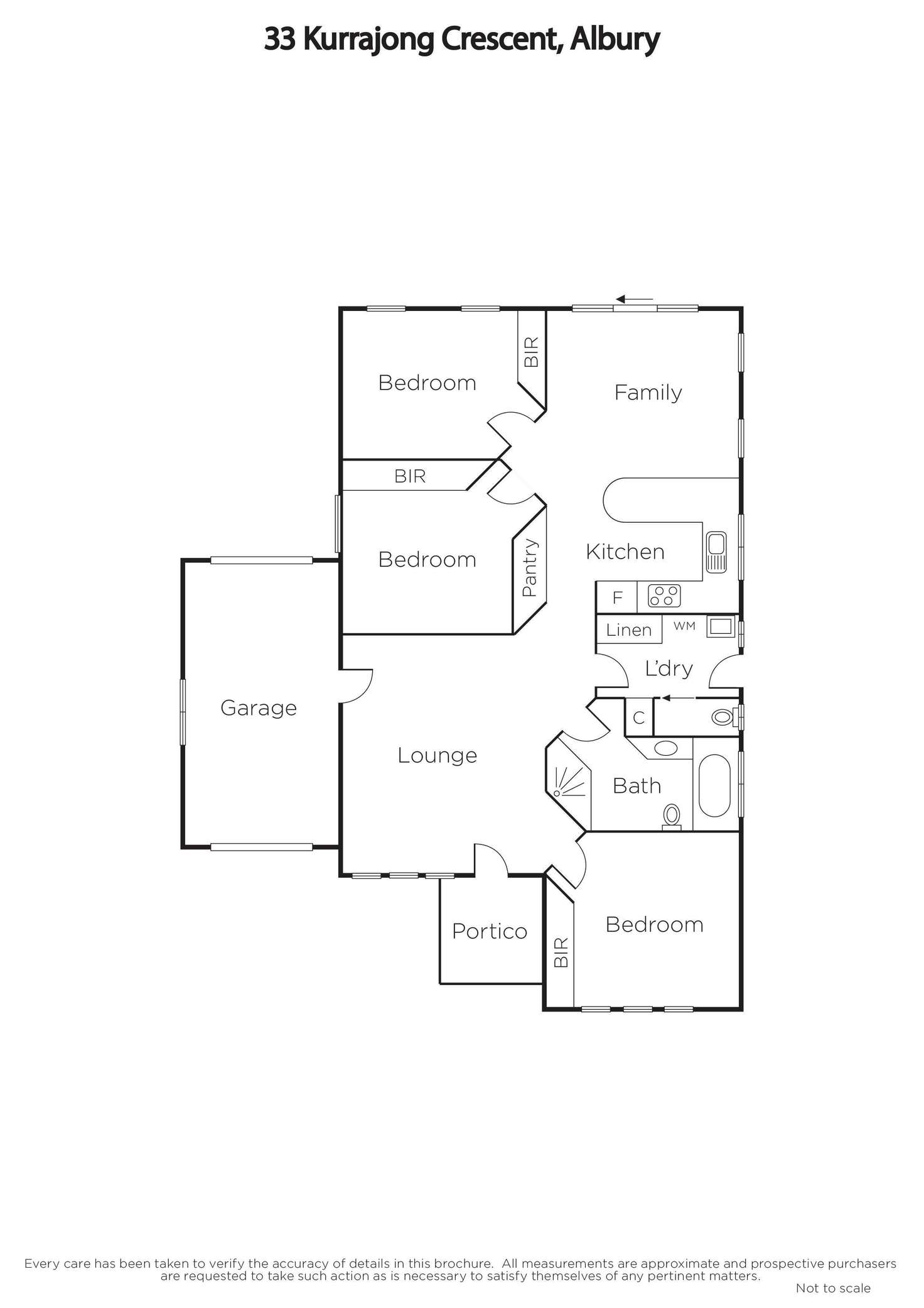 Floorplan of Homely townhouse listing, 33 Kurrajong Crescent, Albury NSW 2640