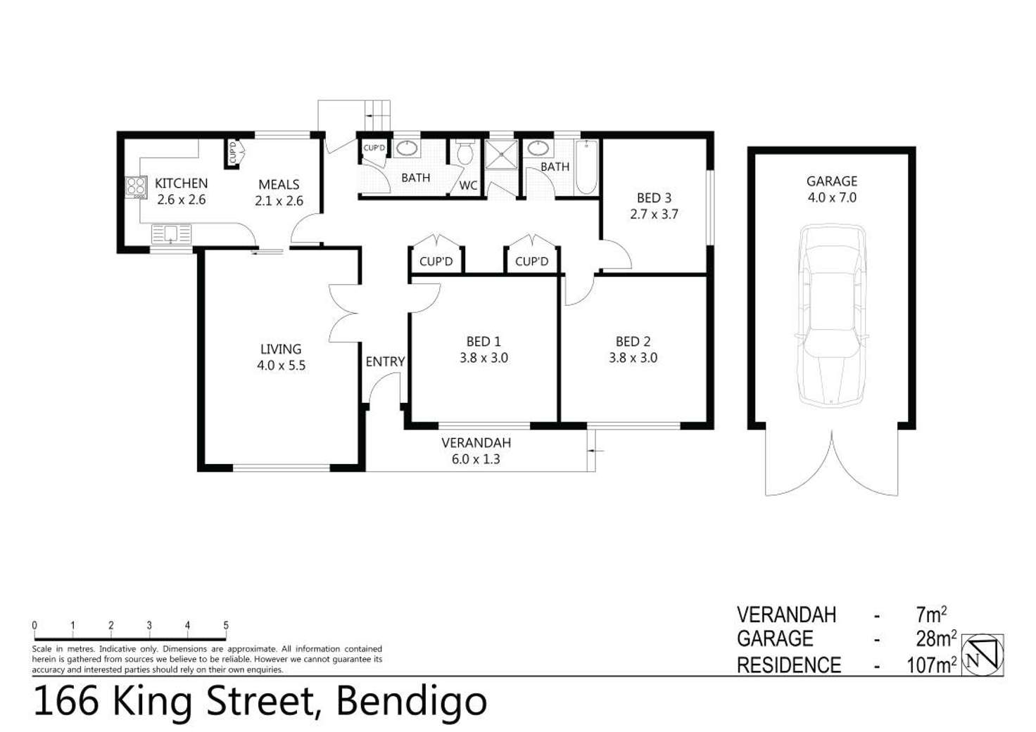 Floorplan of Homely house listing, 166 King Street, Bendigo VIC 3550