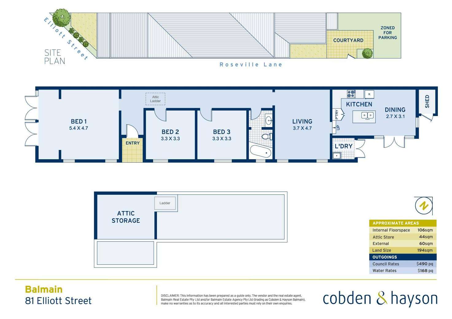 Floorplan of Homely house listing, 81 Elliott Street, Balmain NSW 2041