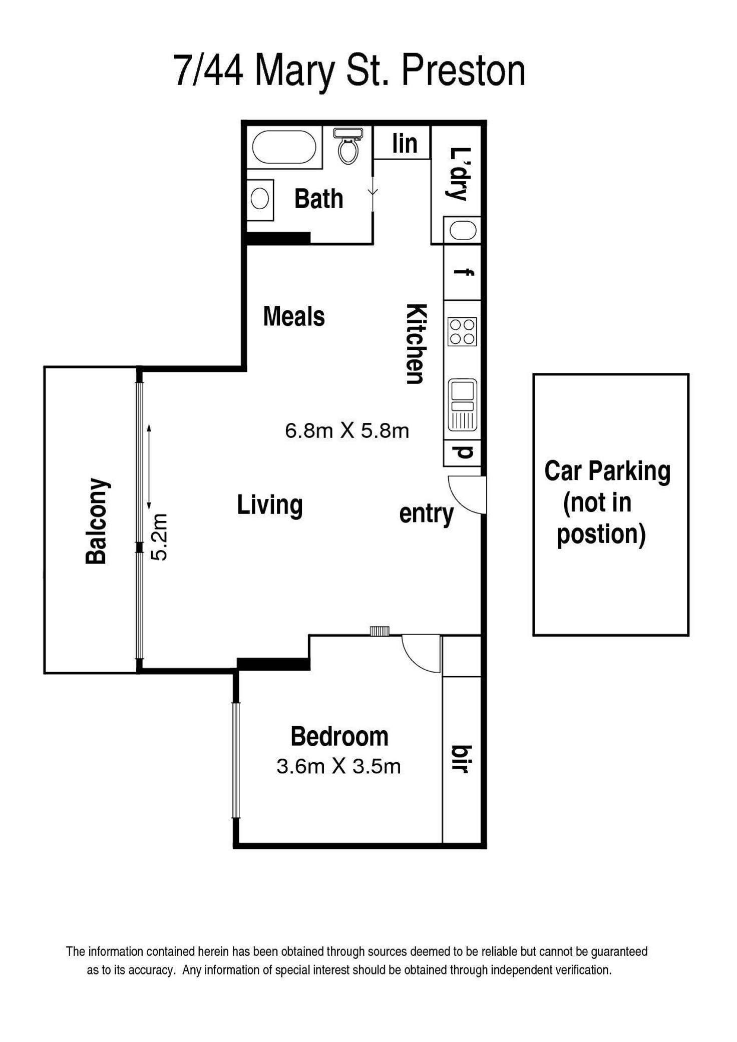 Floorplan of Homely apartment listing, 7/44-46 Mary Street, Preston VIC 3072