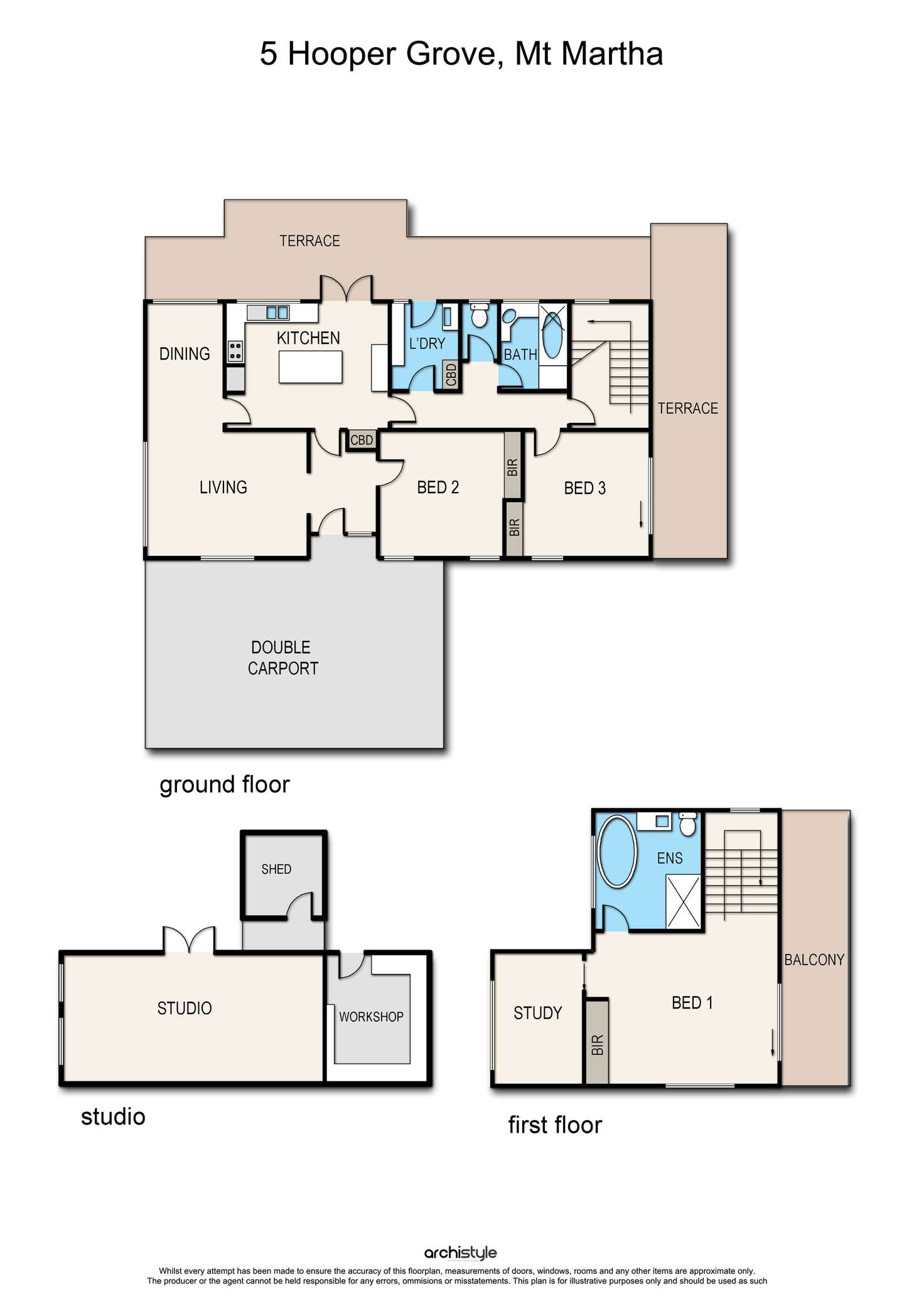 Floorplan of Homely house listing, 5 Hooper Grove, Mount Martha VIC 3934