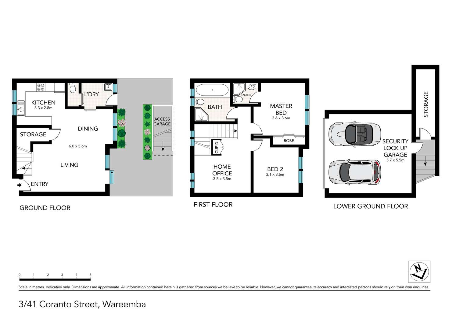 Floorplan of Homely townhouse listing, 3/41 Coranto Street, Wareemba NSW 2046