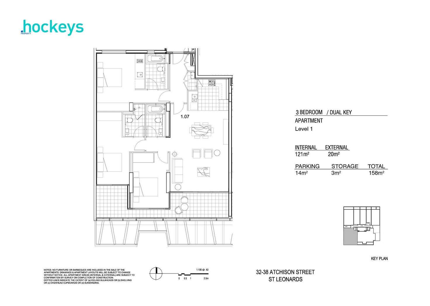 Floorplan of Homely apartment listing, 107/38 Atchison Street, St Leonards NSW 2065