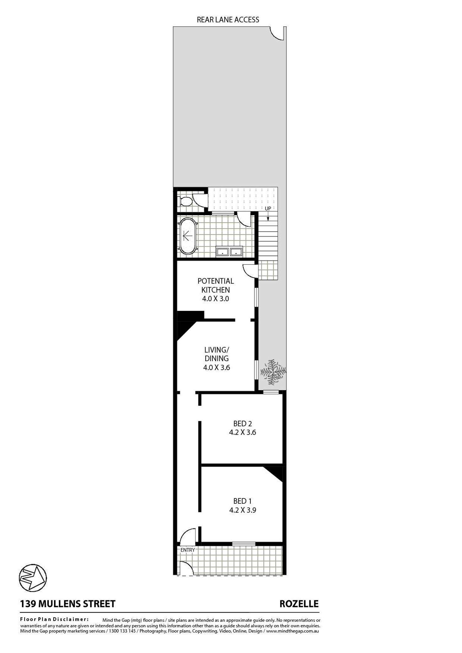 Floorplan of Homely house listing, 139 Mullens Street, Rozelle NSW 2039