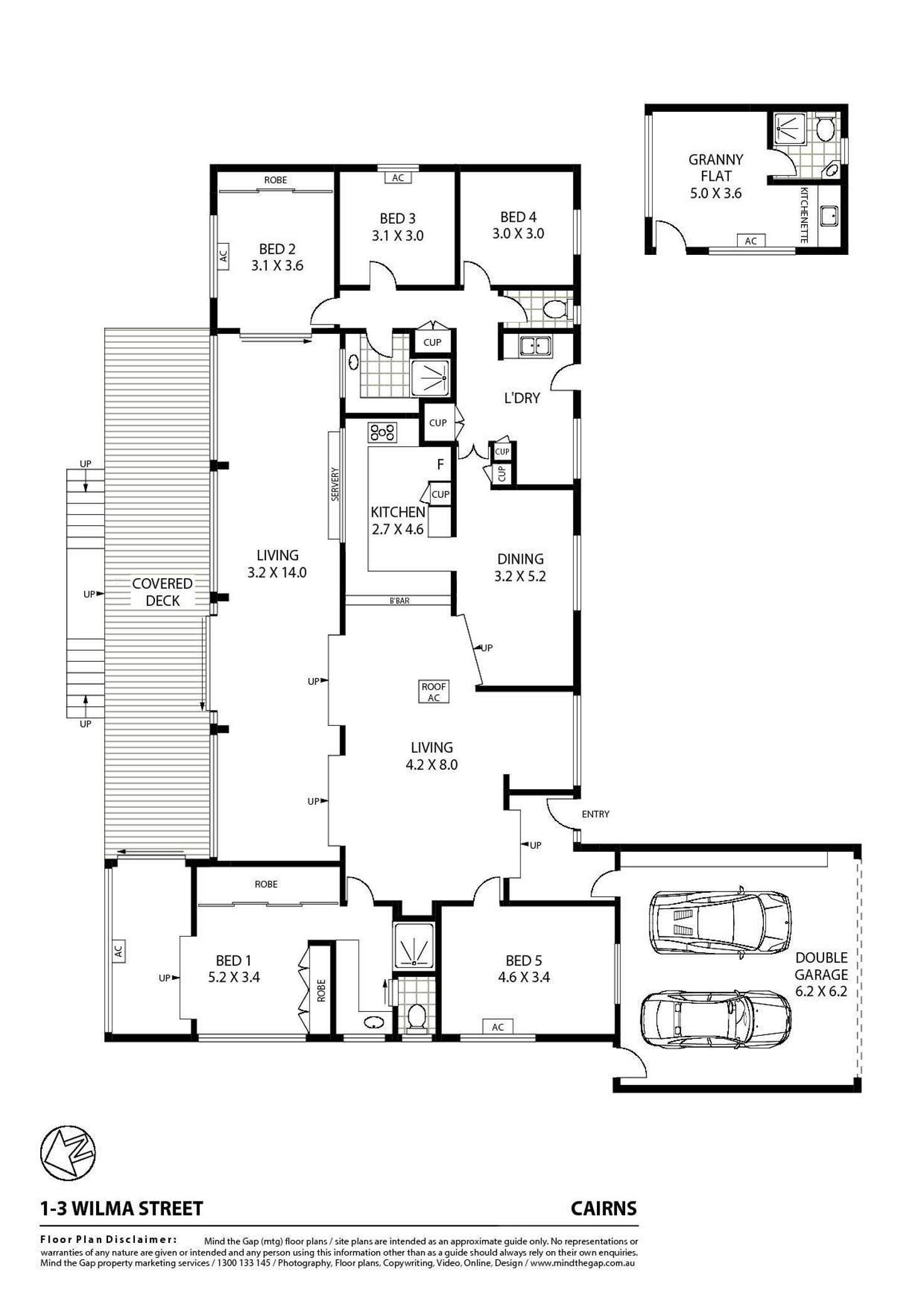 Floorplan of Homely house listing, 1 - 3 Wilma Street, Trinity Beach QLD 4879