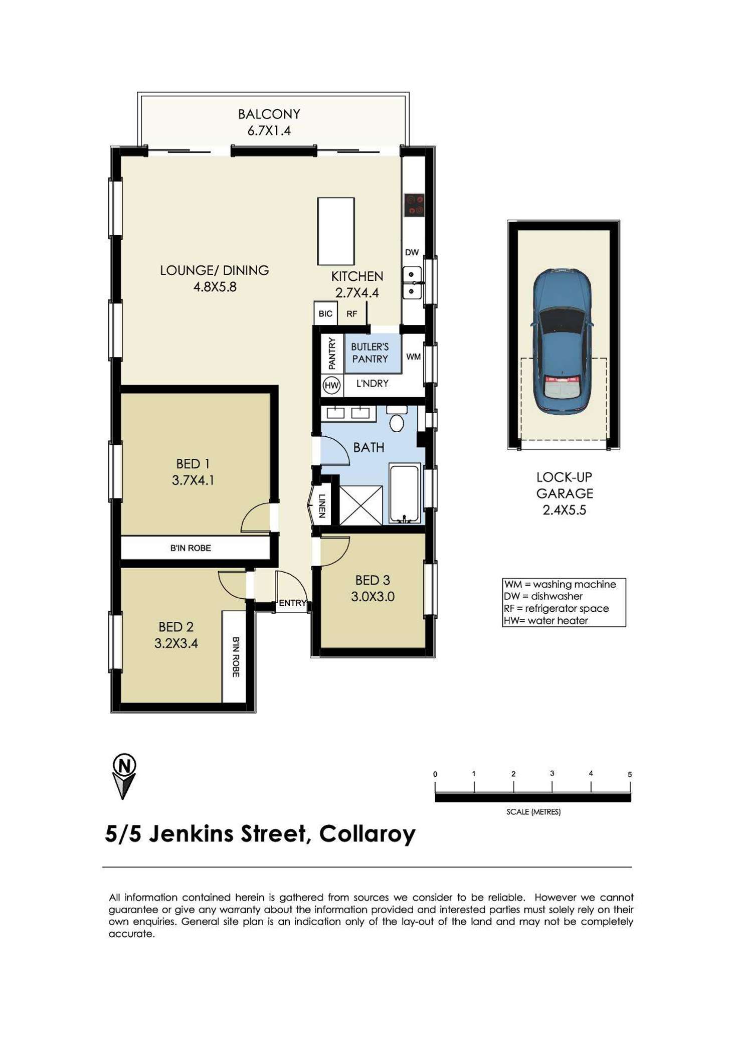 Floorplan of Homely apartment listing, 5/5 Jenkins Street, Collaroy NSW 2097