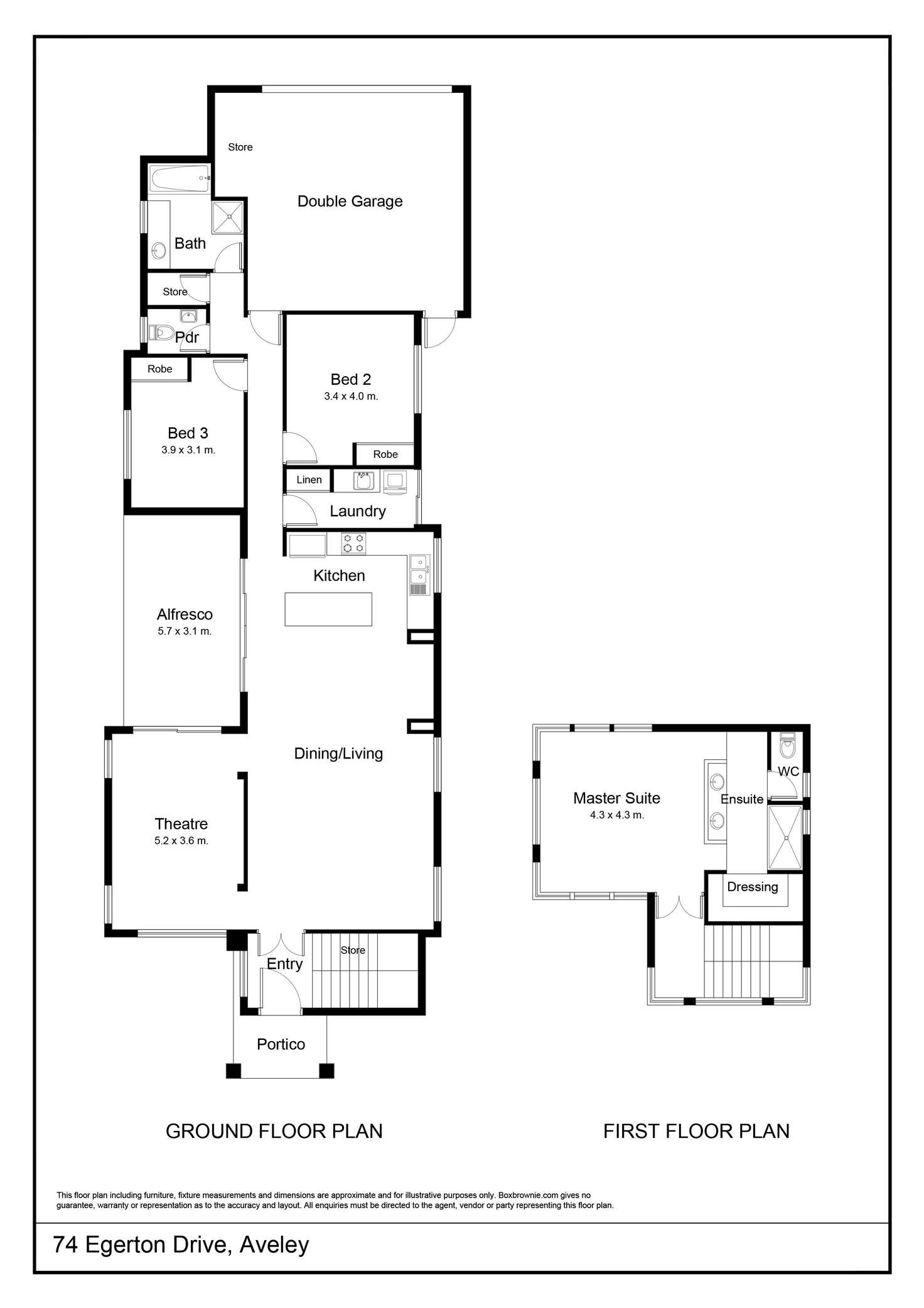 Floorplan of Homely house listing, 74 Egerton Drive, Aveley WA 6069