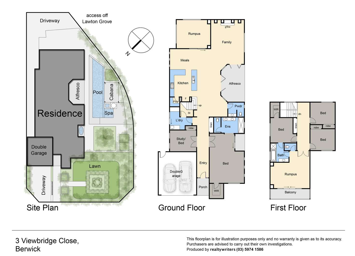 Floorplan of Homely house listing, 3 Viewbridge Close, Berwick VIC 3806