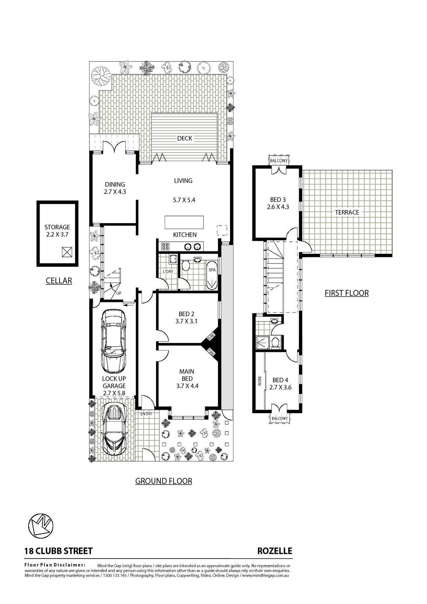 Floorplan of Homely house listing, 18 Clubb Street, Rozelle NSW 2039