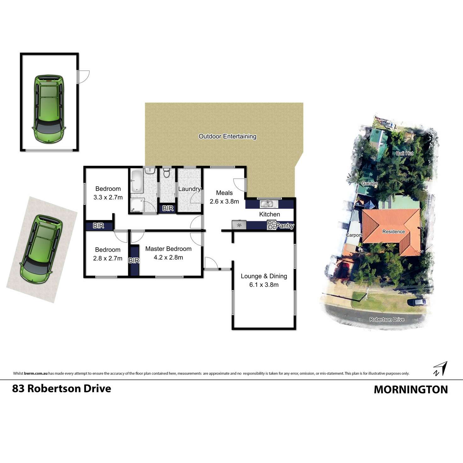 Floorplan of Homely house listing, 83 Robertson Drive, Mornington VIC 3931