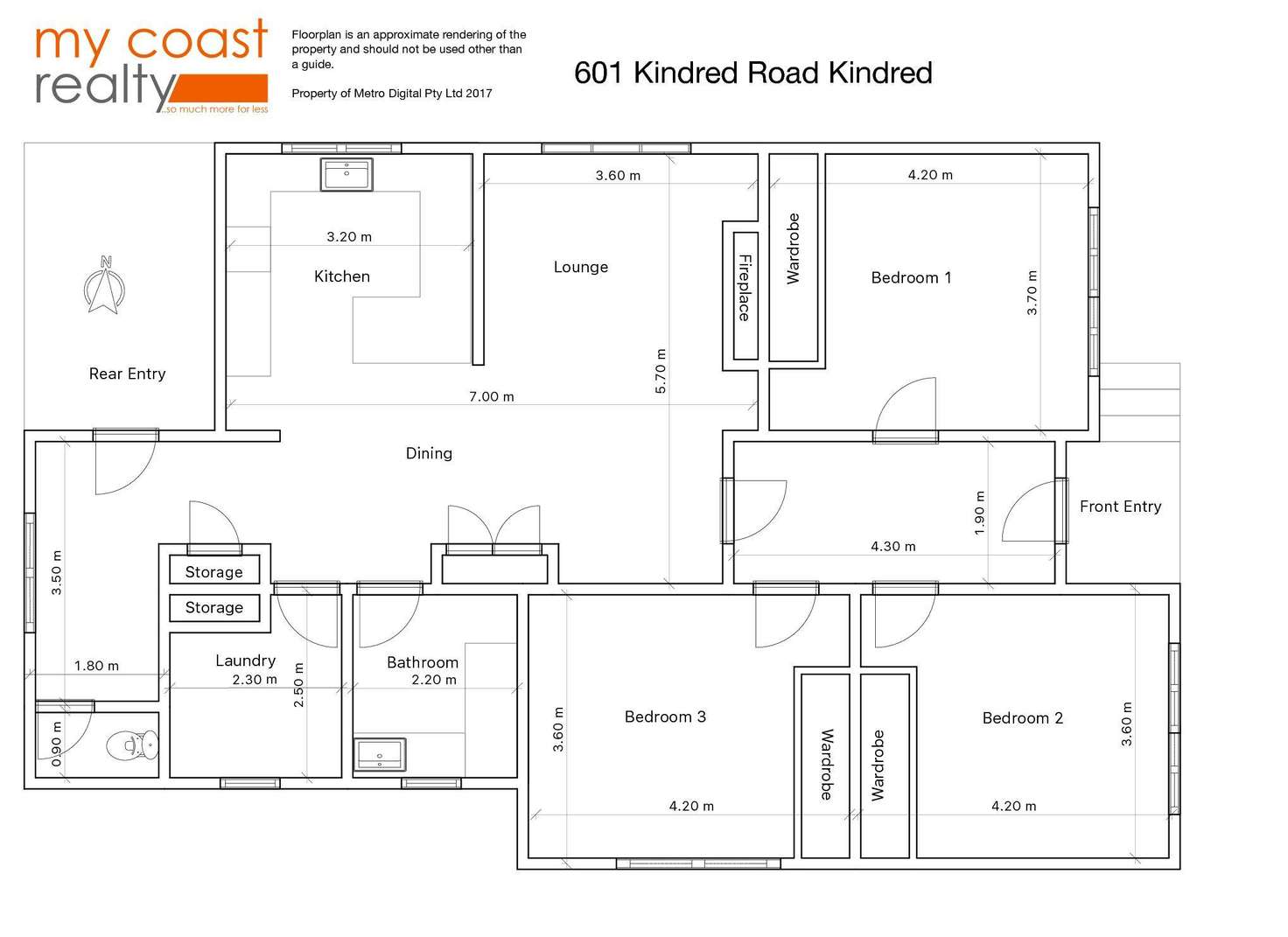 Floorplan of Homely house listing, 601 Clerke Plains Road, Kindred TAS 7310