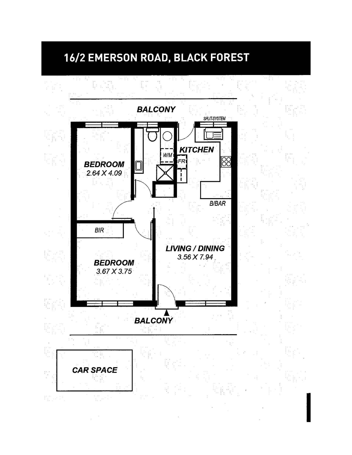 Floorplan of Homely unit listing, 16/2 Emerson Road, Black Forest SA 5035
