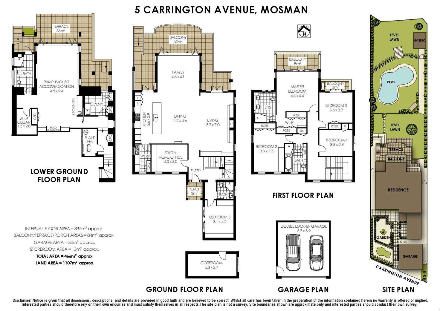 Floorplan of Homely house listing, 5 Carrington Avenue, Mosman NSW 2088