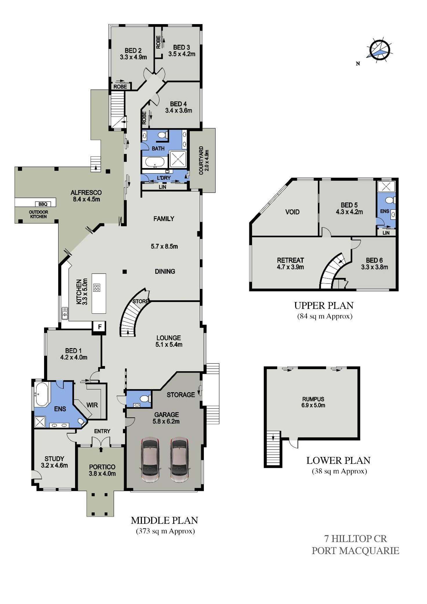 Floorplan of Homely house listing, 7 Hilltop Crescent, Port Macquarie NSW 2444
