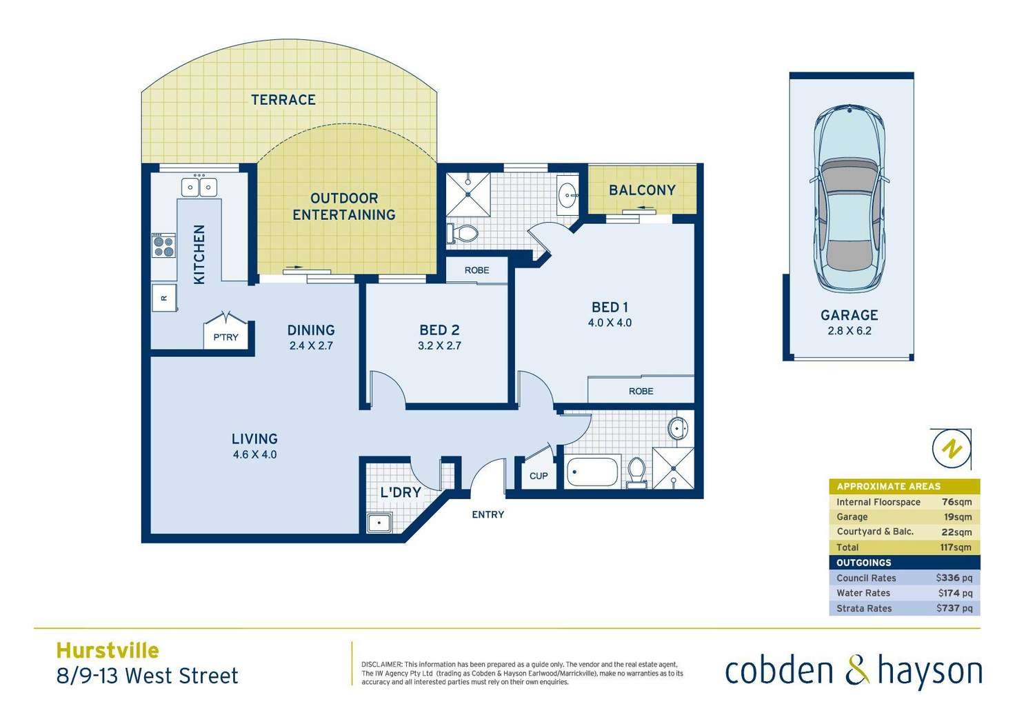Floorplan of Homely apartment listing, 8/9-13 West Street, Hurstville NSW 2220