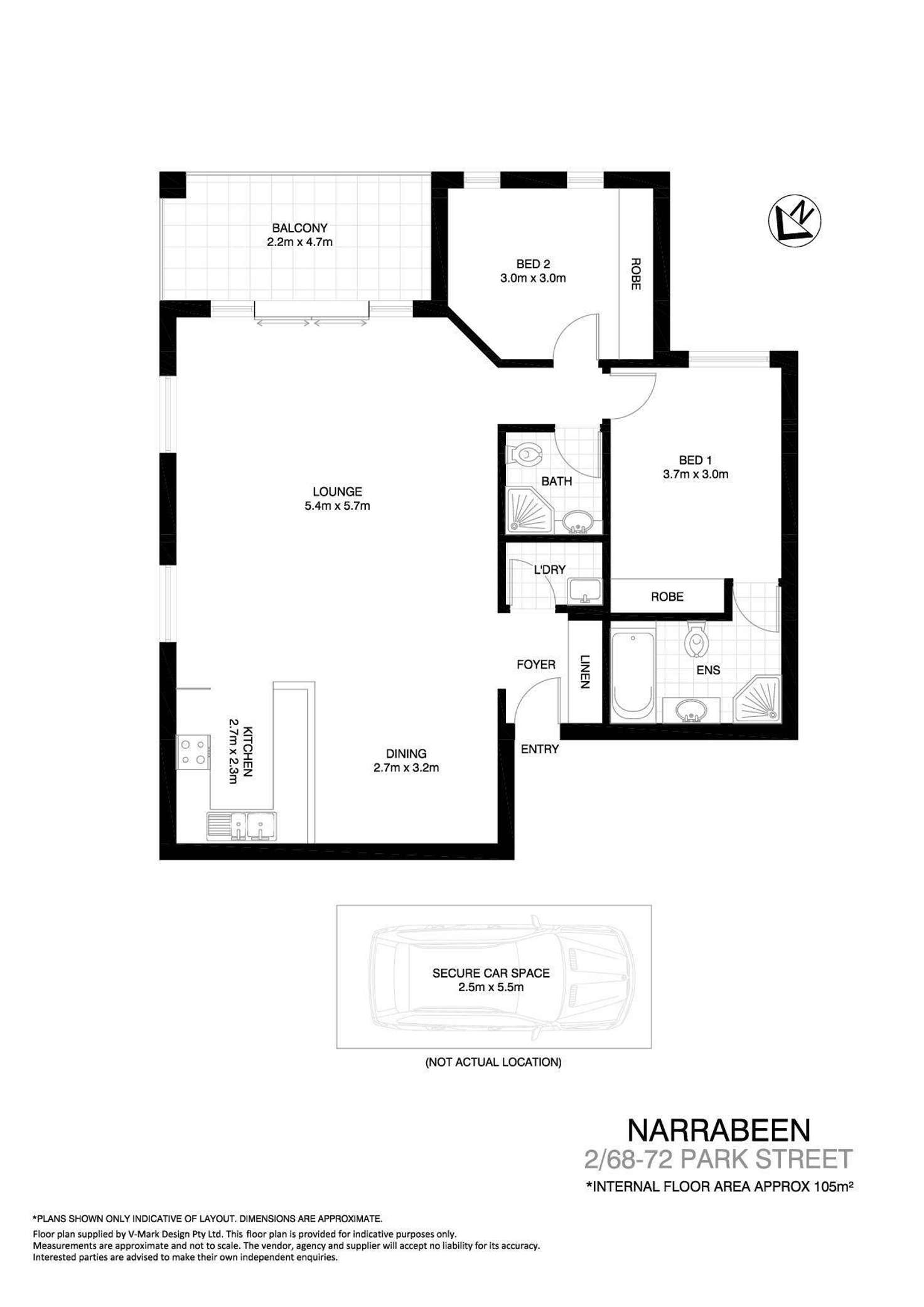 Floorplan of Homely apartment listing, 2/68 Park Street, Narrabeen NSW 2101